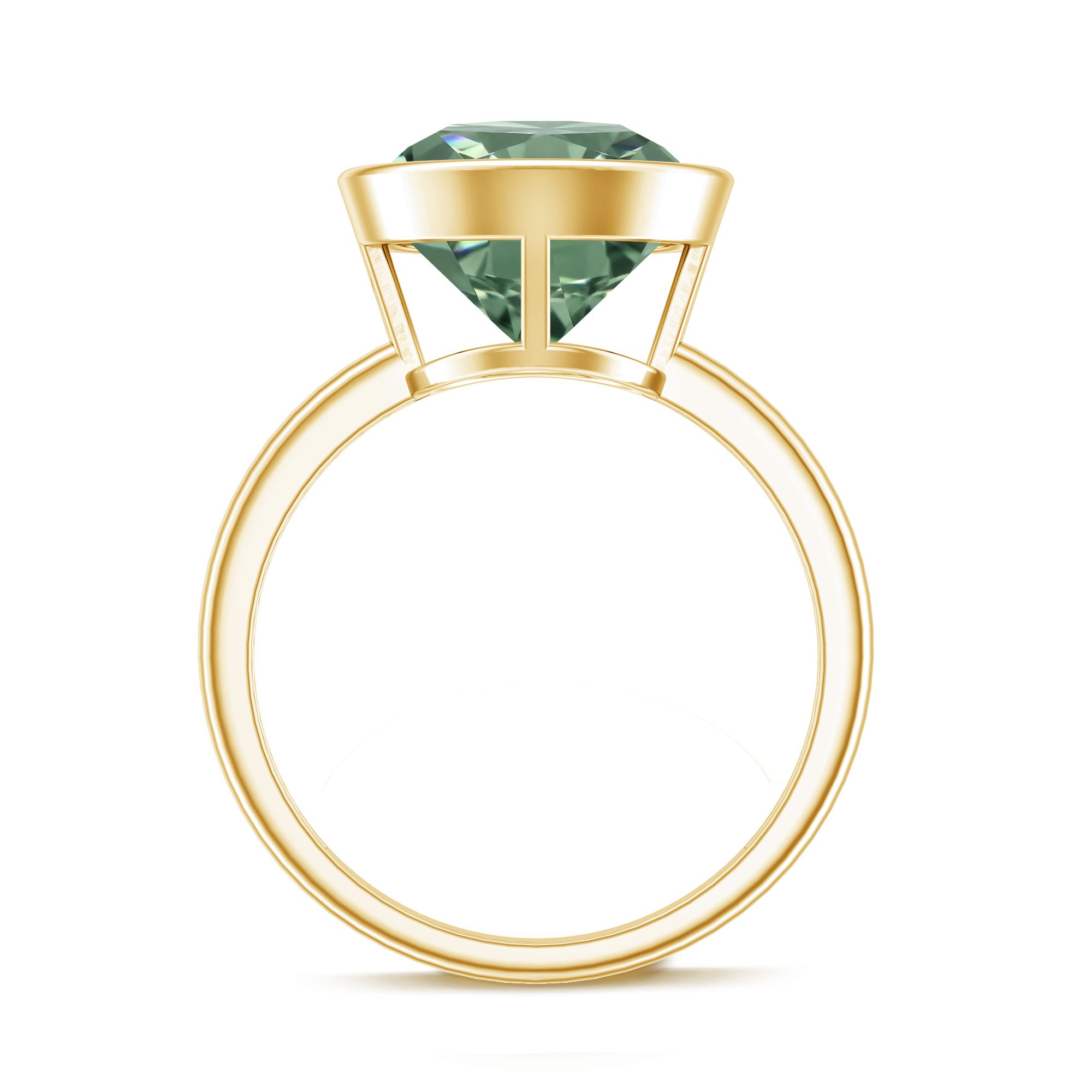 IGI Certified Solitaire Lab Grown Green Diamond Huge Engagement Ring 5 Carat Vivid Green - VS1 - Rosec Jewels