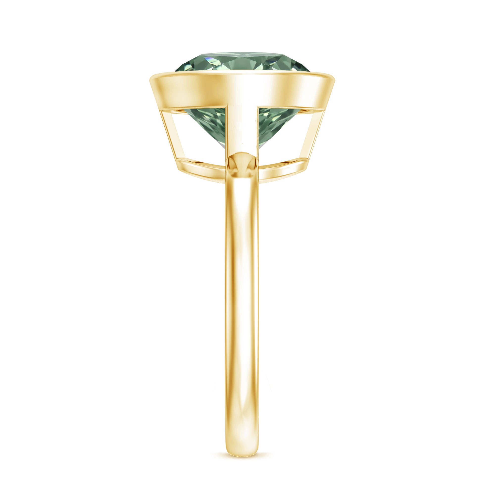 IGI Certified Solitaire Lab Grown Green Diamond Huge Engagement Ring 5 Carat Vivid Green - VS1 - Rosec Jewels