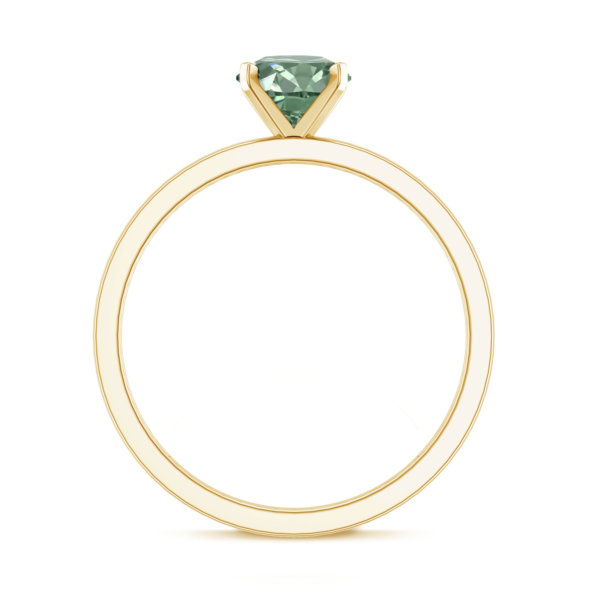 IGI Certified 1 Carat Lab Grown Green Diamond Ring Solitaire Vivid Green - VS1 - Rosec Jewels