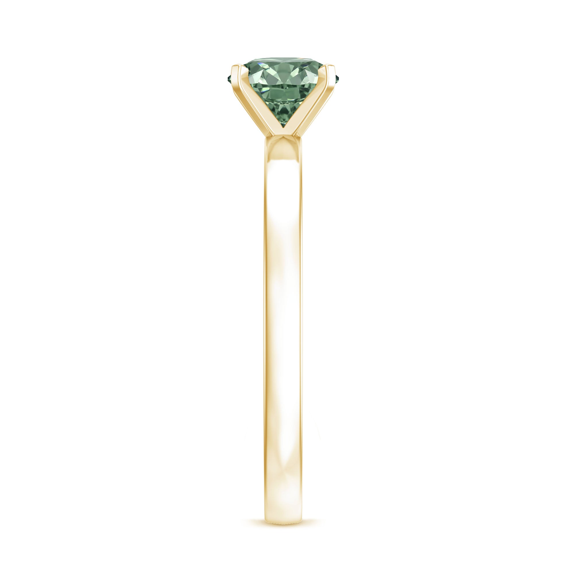 IGI Certified 1 Carat Lab Grown Green Diamond Ring Solitaire Vivid Green - VS1 - Rosec Jewels
