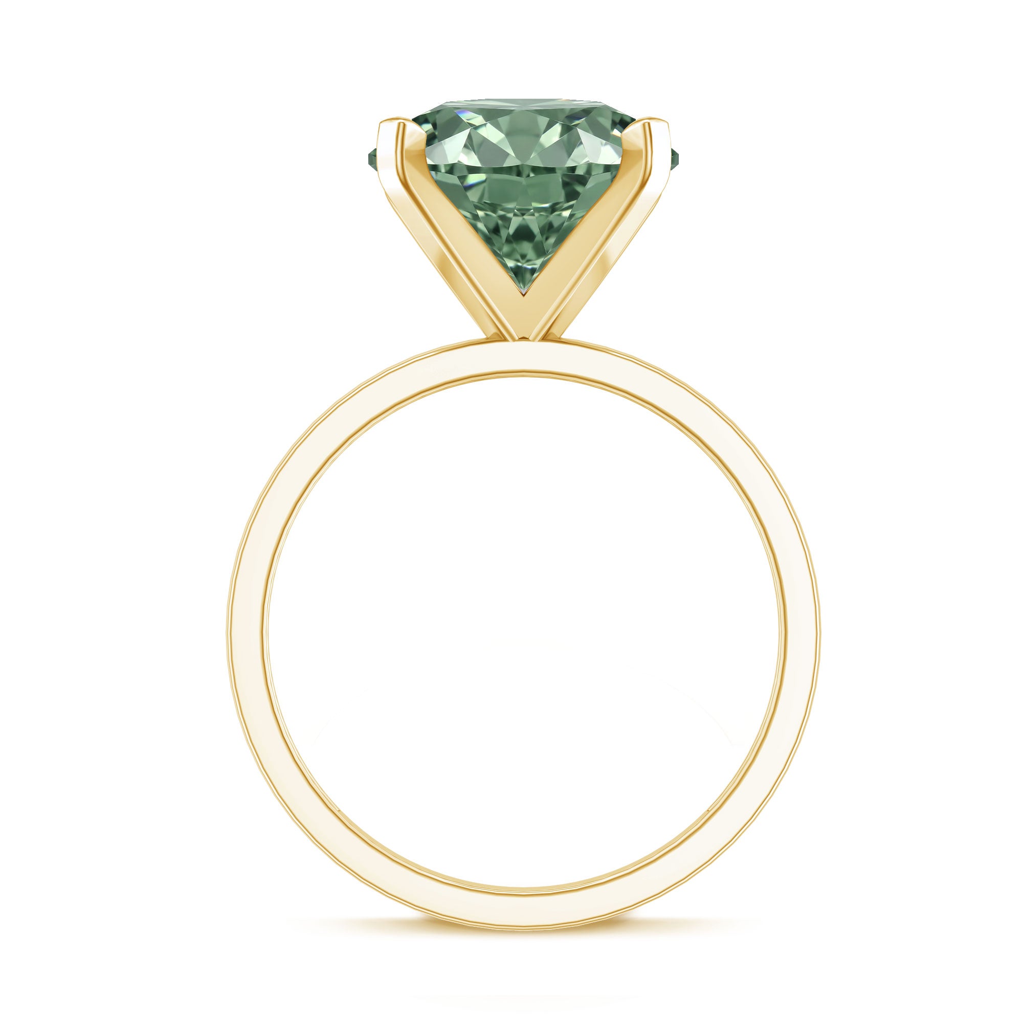 Huge 5 Carat Lab Grown Green Diamond Solitaire Engagement Ring with IGI Certificate Vivid Green - VS1 - Rosec Jewels
