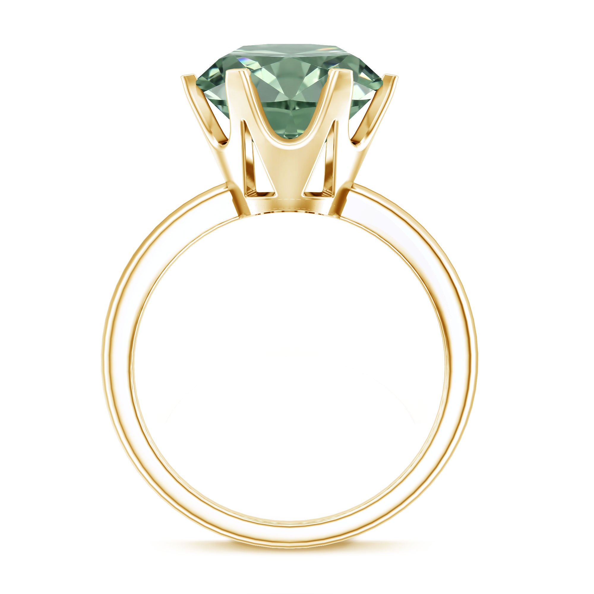 IGI Certified Solitaire Lab Grown Green Diamond Big Engagement Ring 4 Carat Vivid Green - VS1 - Rosec Jewels