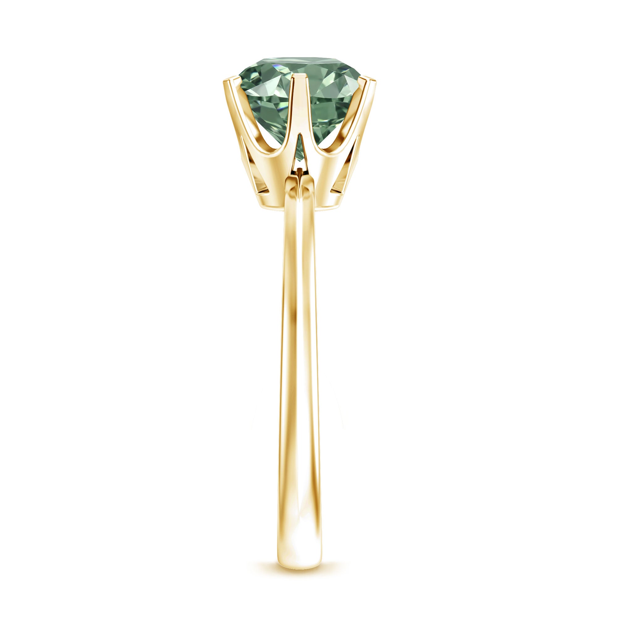 2 Carat Lab Grown Vivid Green Diamond Solitaire Engagement Ring with IGI Certificate Vivid Green - VS1 - Rosec Jewels