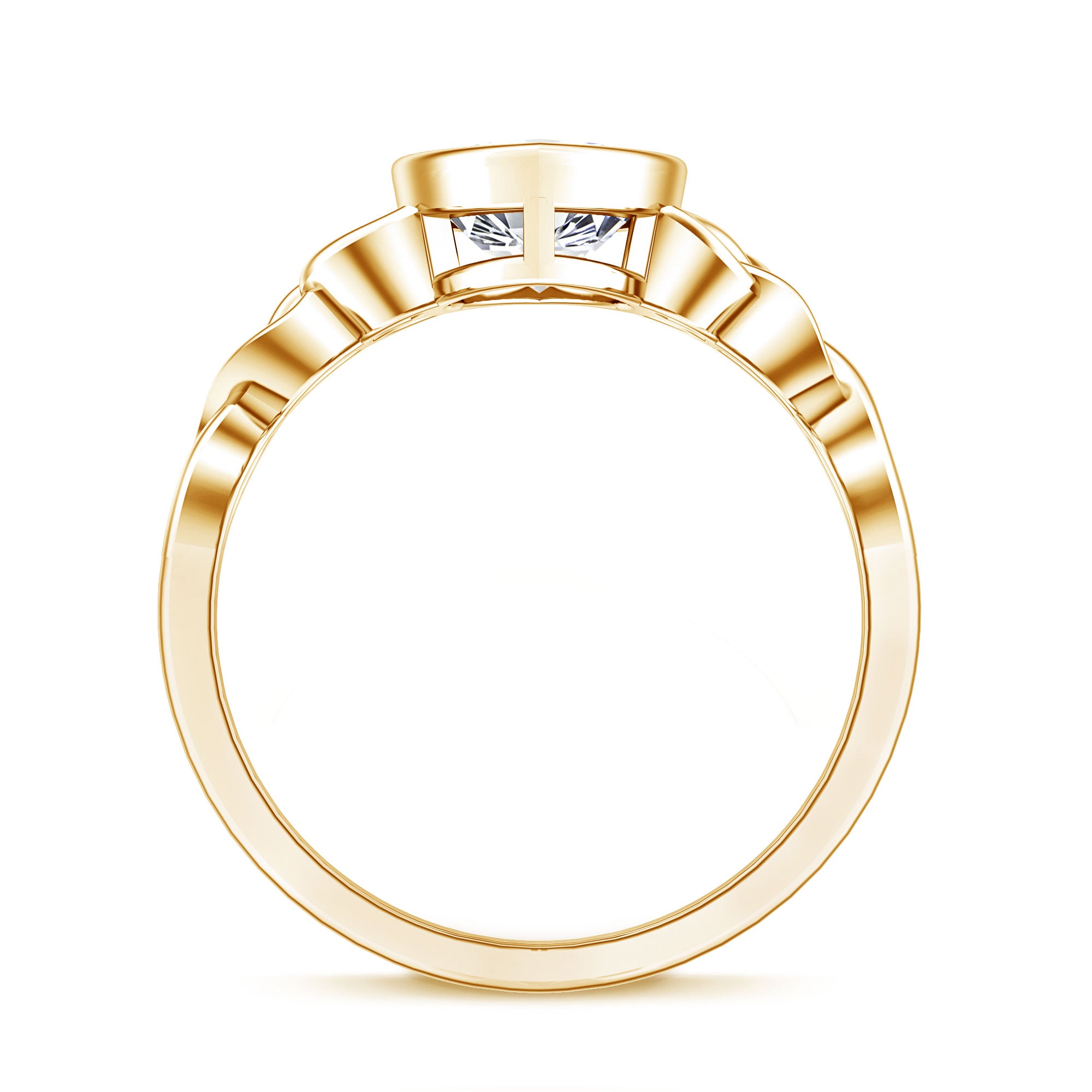 Solitaire Marquise Cut 2 Carat Lab Grown Diamond Celtic Engagement Ring IGI Certified Lab - ( E-VS1 ) - Rosec Jewels