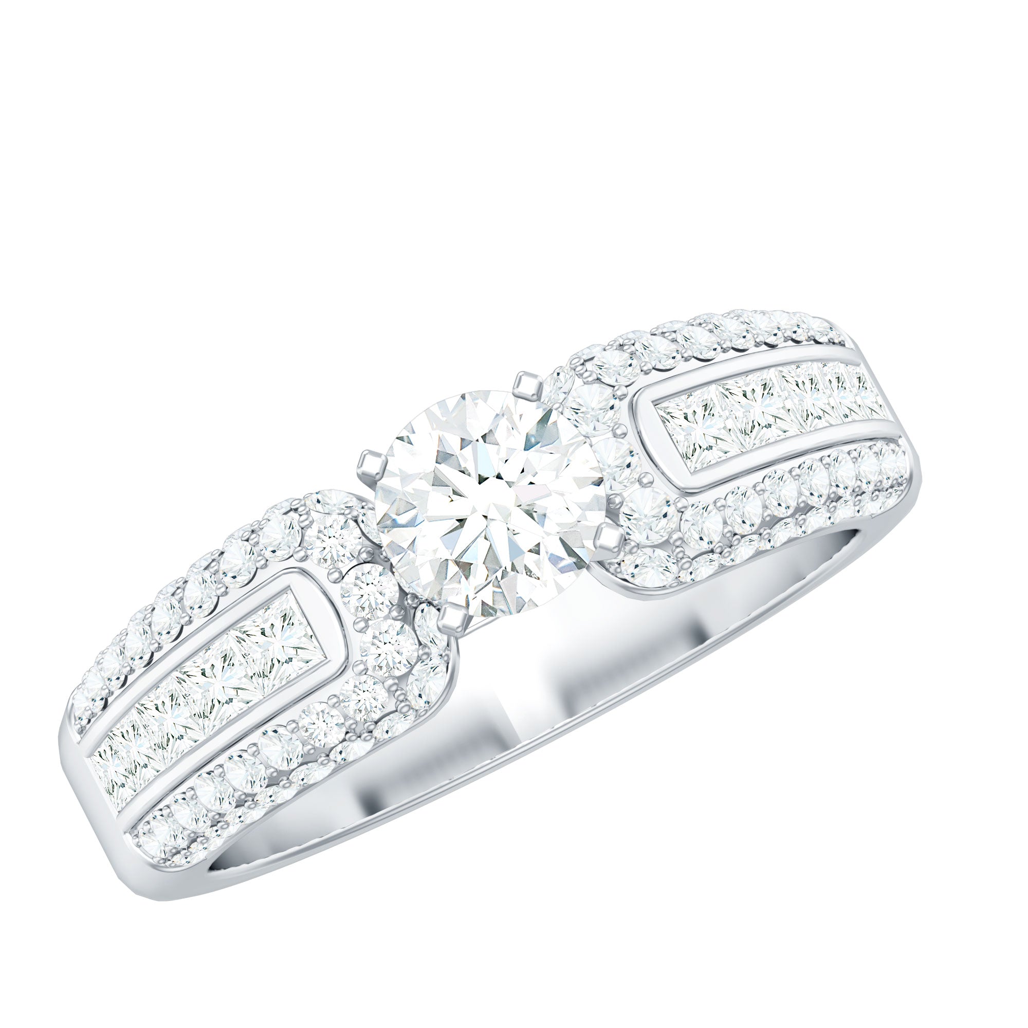 1.75 CT Cubic Zircon Statement Engagement Ring