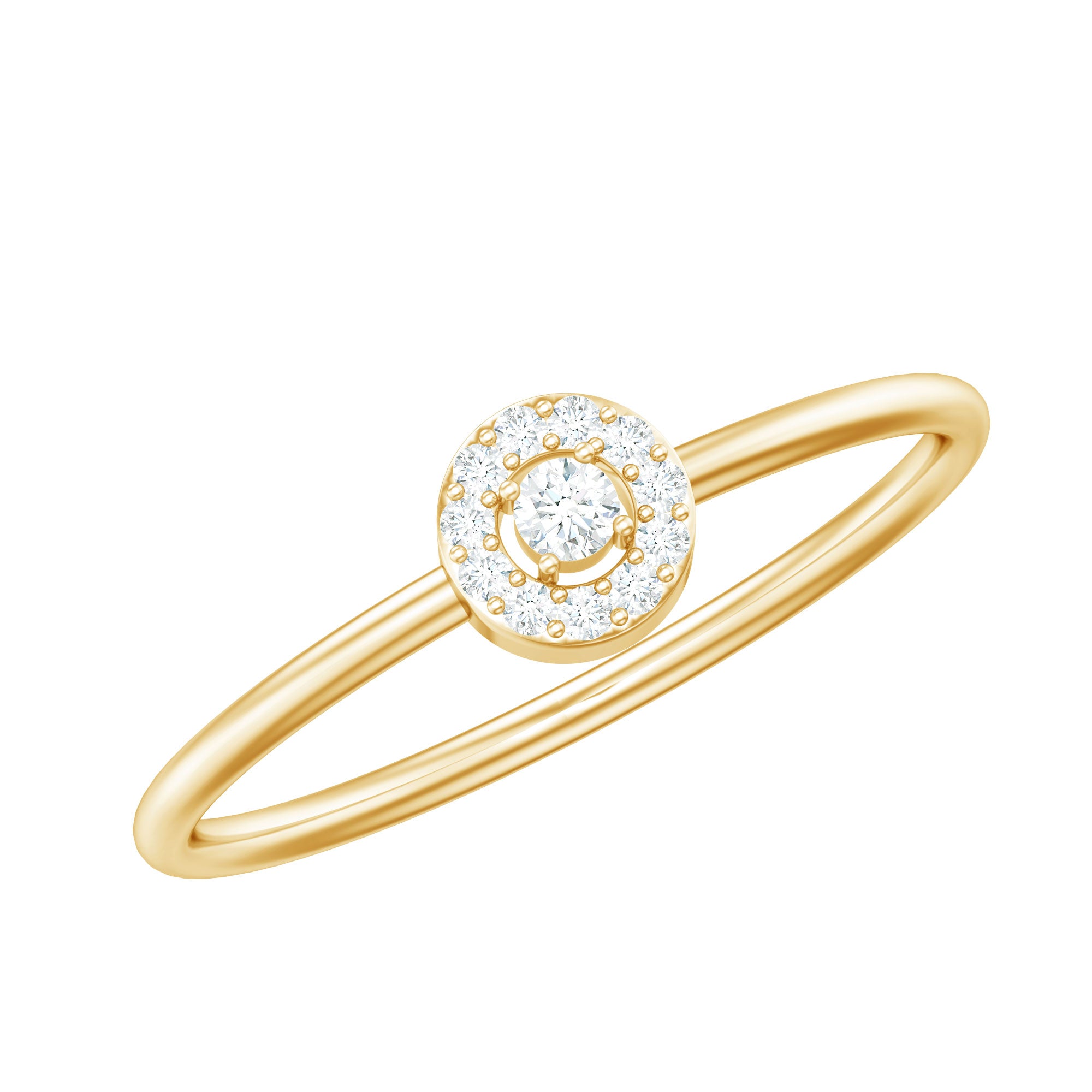 Natural Diamond Dainty Promise Ring Natural - ( HI-SI ) - Rosec Jewels