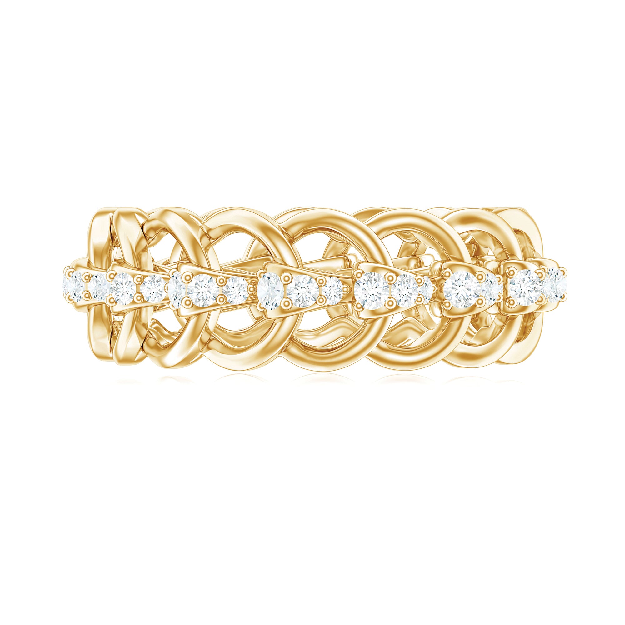 Certified Moissanite Eternity Wedding Band for Women D-VS1 - Rosec Jewels