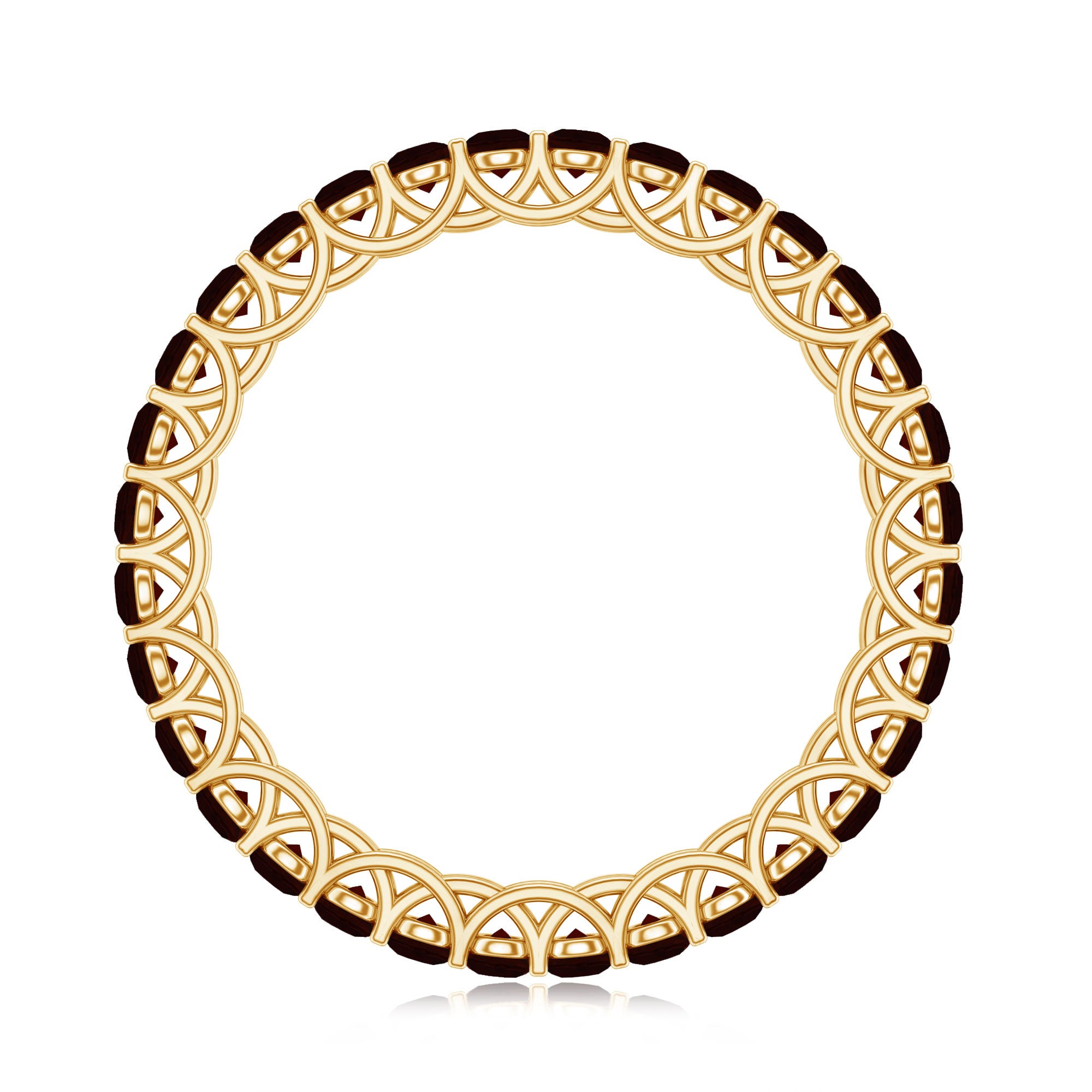 Certified Real Garnet Eternity Ring for Anniversary AAA - Rosec Jewels