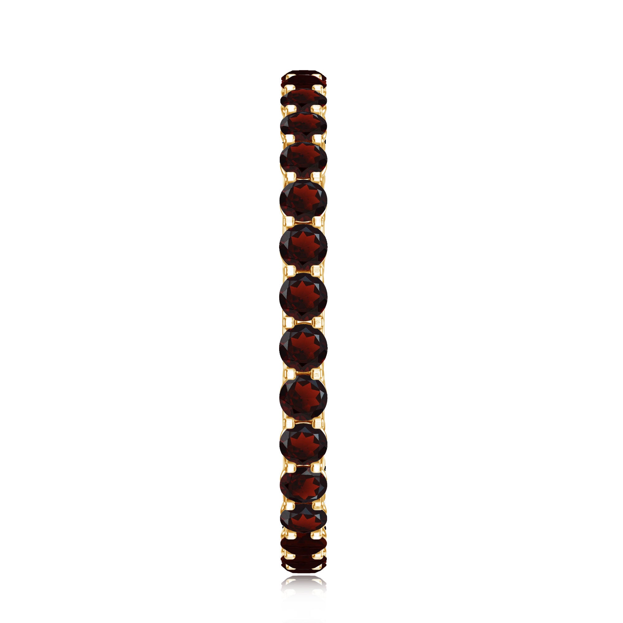 Certified Real Garnet Eternity Ring for Anniversary AAA - Rosec Jewels