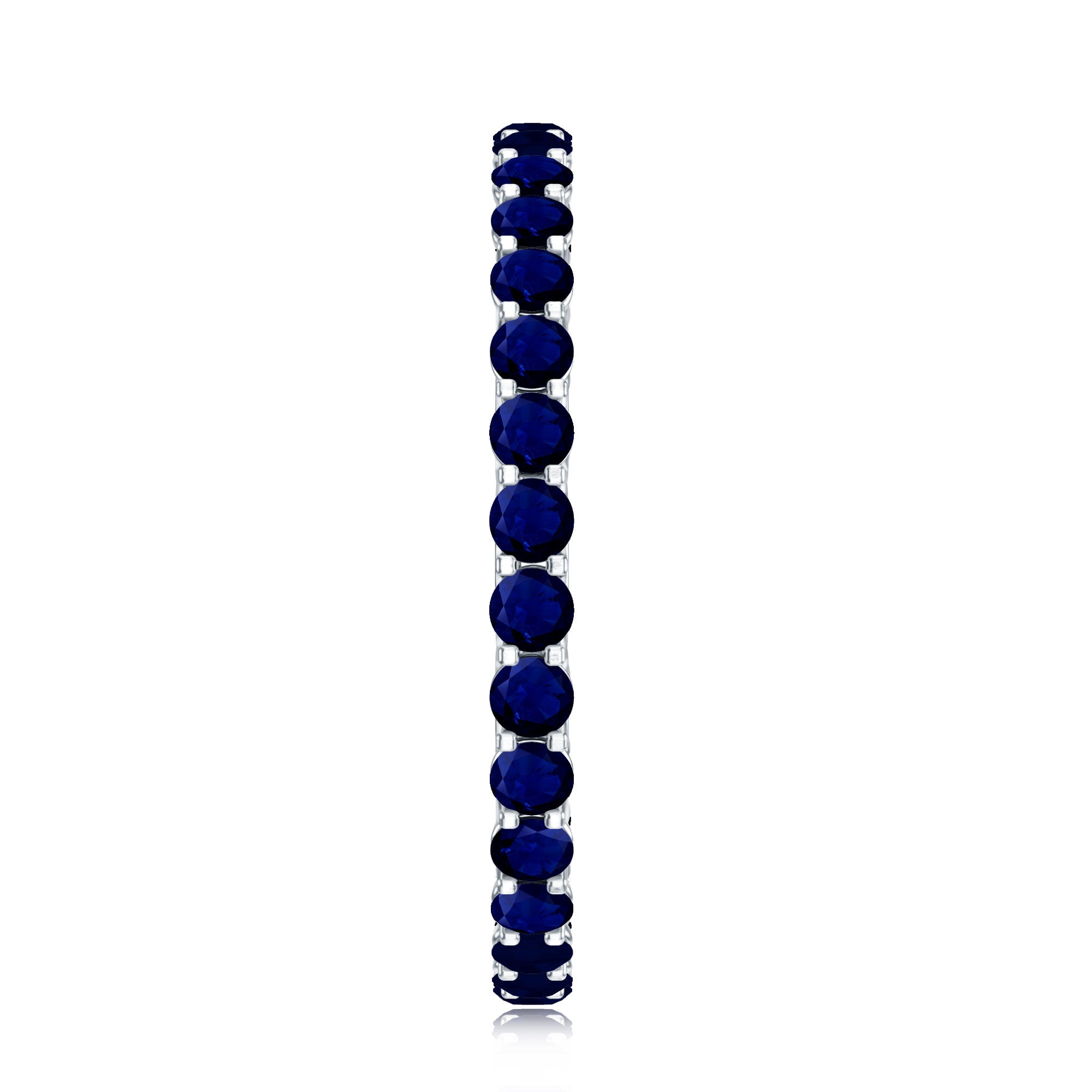 Real Blue Sapphire Full Eternity Ring for Women AAA - Rosec Jewels