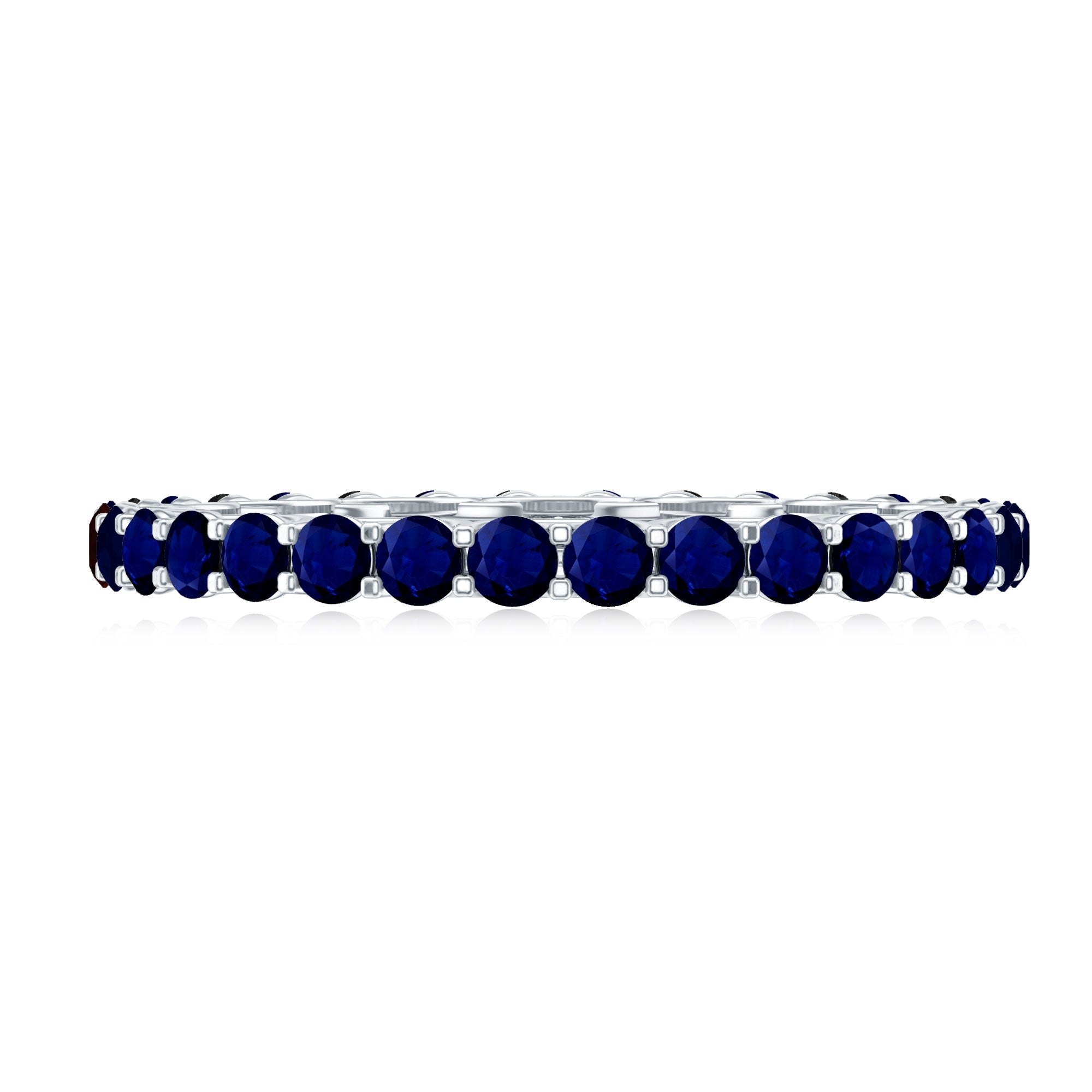 Real Blue Sapphire Full Eternity Ring for Women AAA - Rosec Jewels