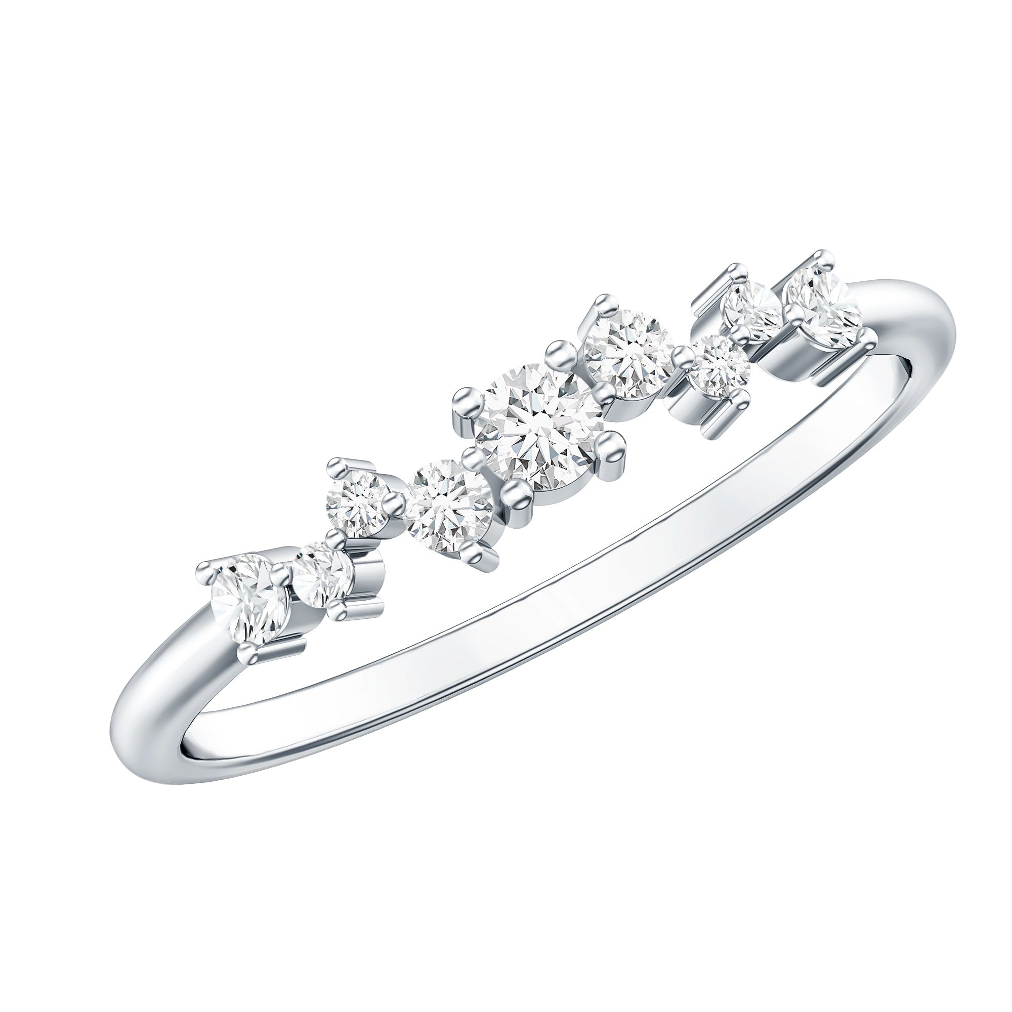 Brilliant Cut Diamond Wedding Band for Women Natural - ( HI-SI ) - Rosec Jewels