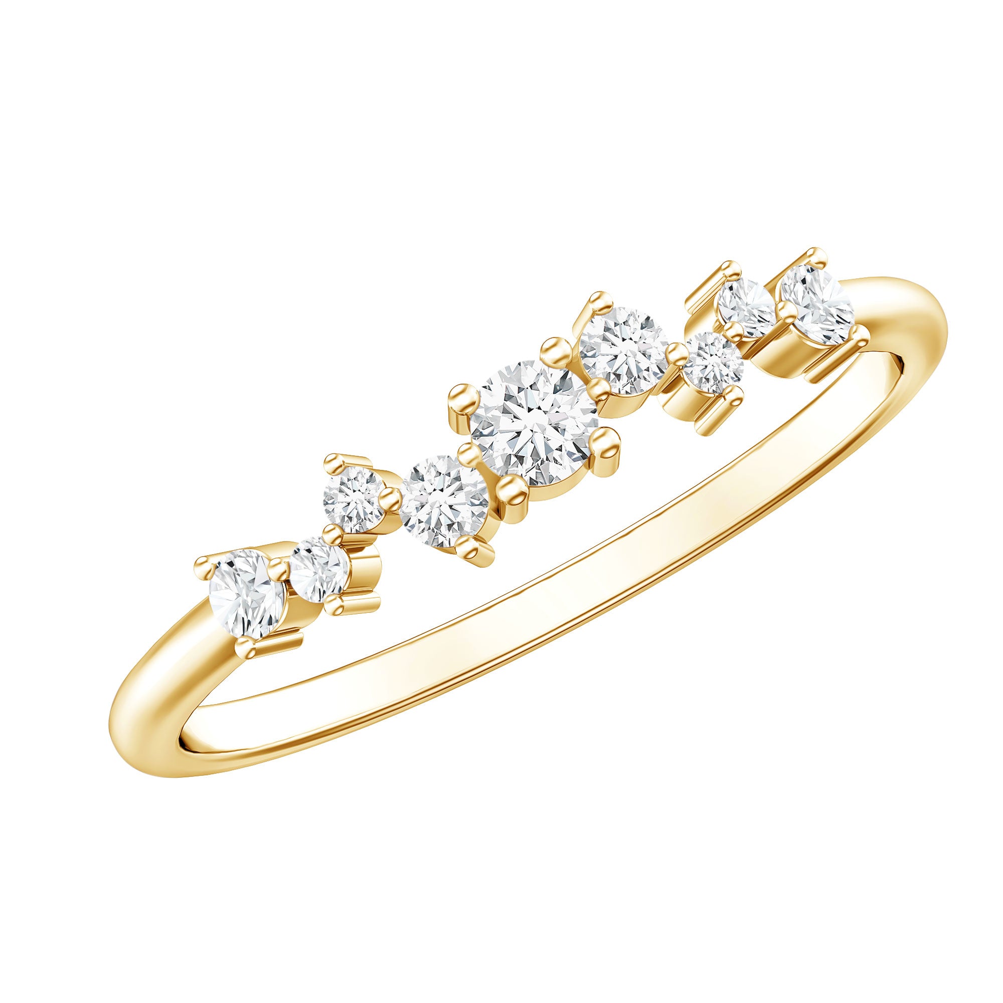 Brilliant Cut Diamond Wedding Band for Women Natural - ( HI-SI ) - Rosec Jewels