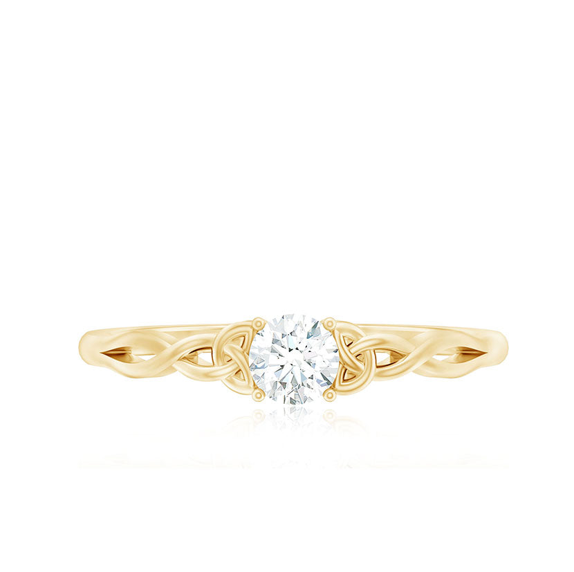 Certified Diamond Celtic Knot Promise Ring Natural - ( HI-SI ) - Rosec Jewels