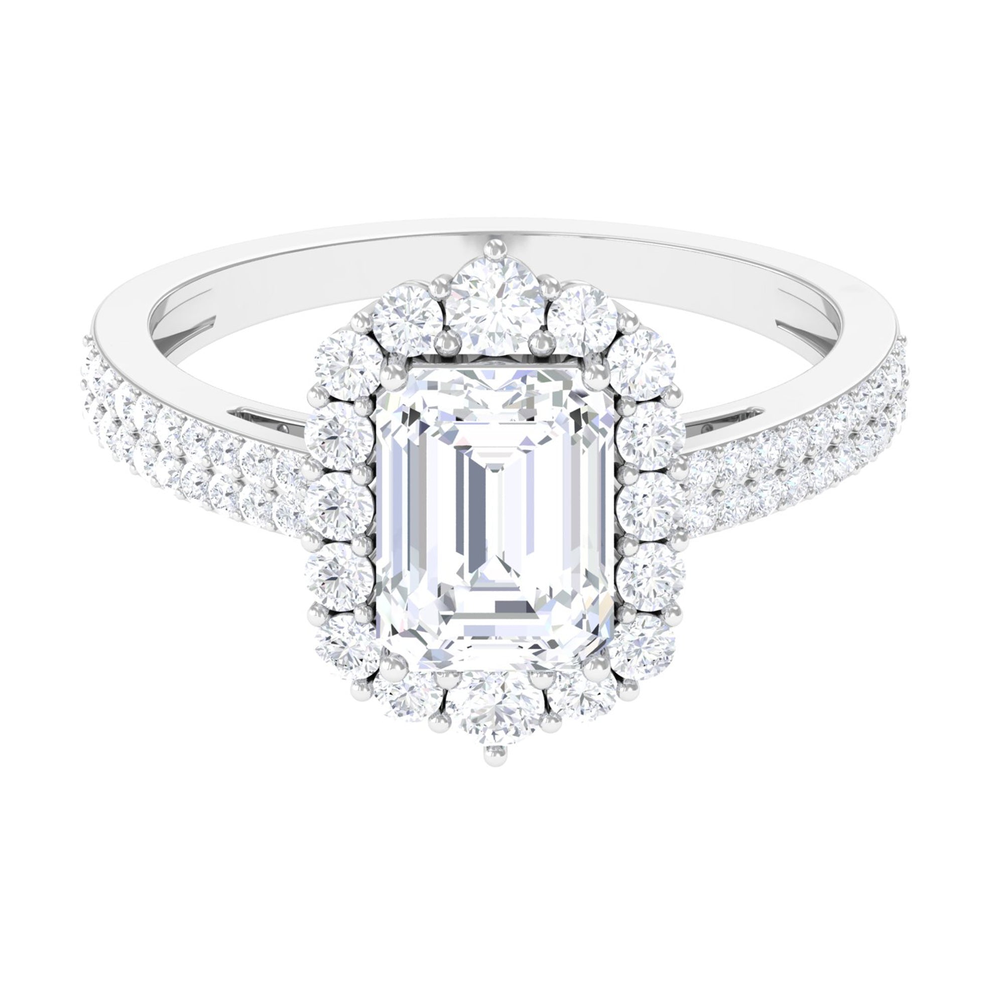 3.25 CT Octagon Cut Zircon Statement Engagement Ring