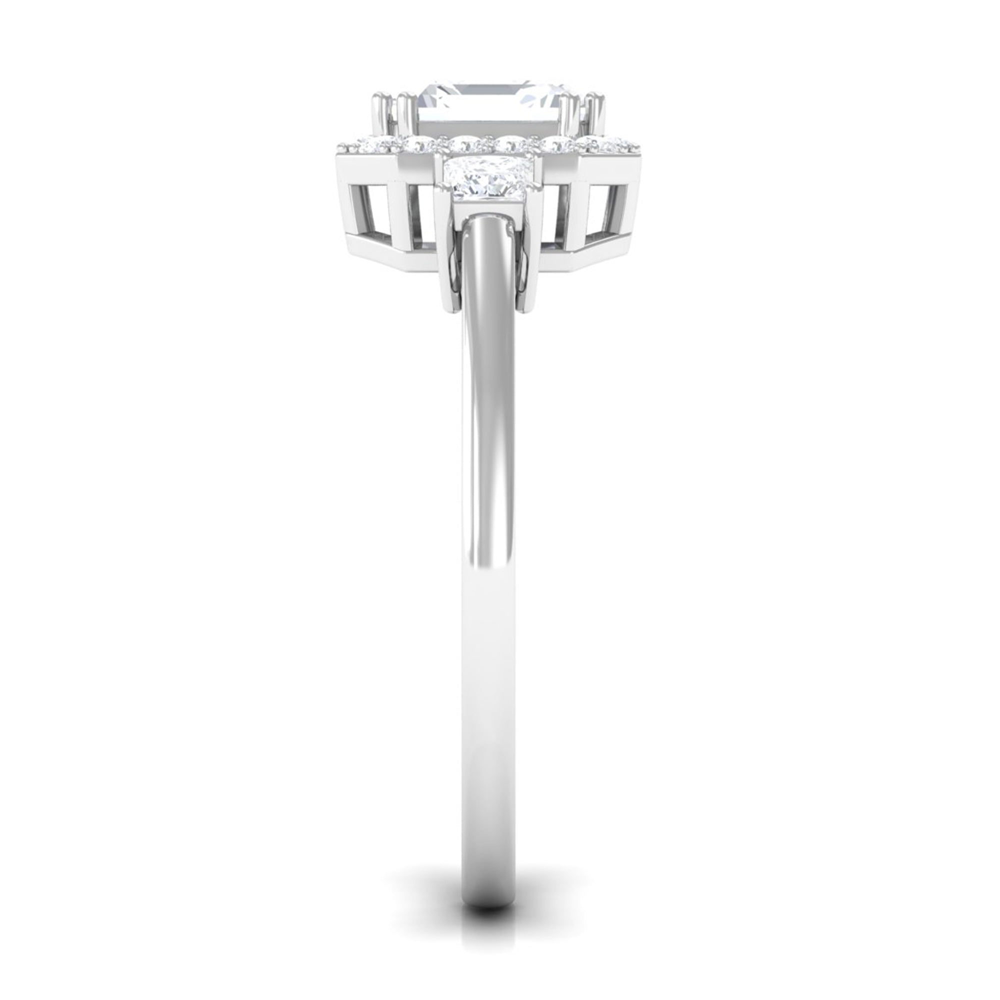 Rosec Jewels-Asscher Cut Zircon Statement Engagement Ring