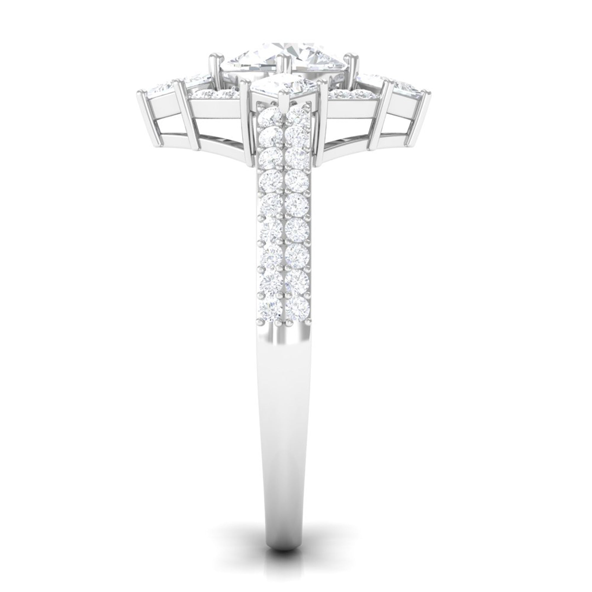 2 CT Cubic Zirconia Statement Engagement Ring AAAA - Rosec Jewels