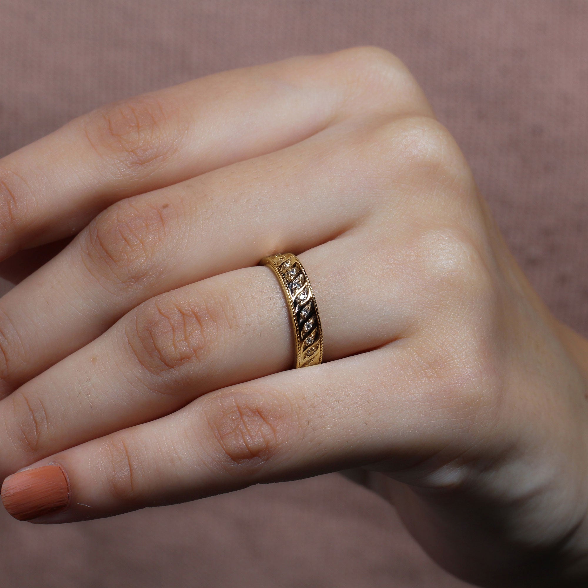 Lab Grown Diamond Designer Wedding Band Ring Lab - ( EF-VS ) - Rosec Jewels