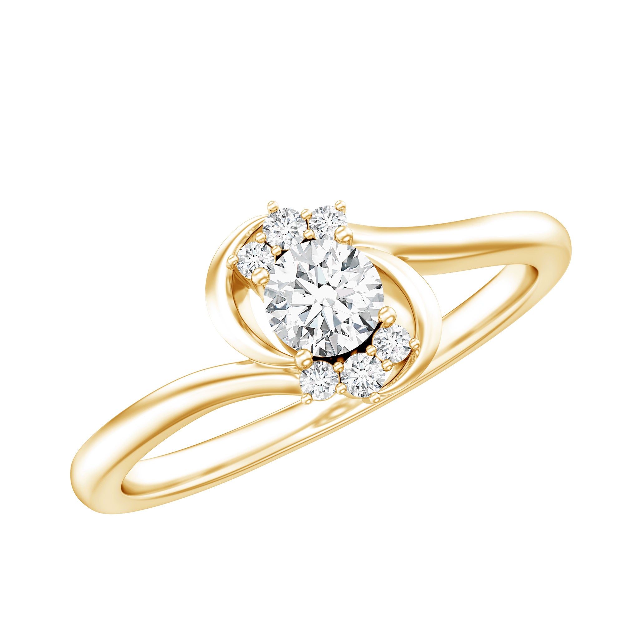 Brilliant Cut Certified Lab Grown Diamond Promise Ring For Her Lab - ( EF-VS ) - Rosec Jewels