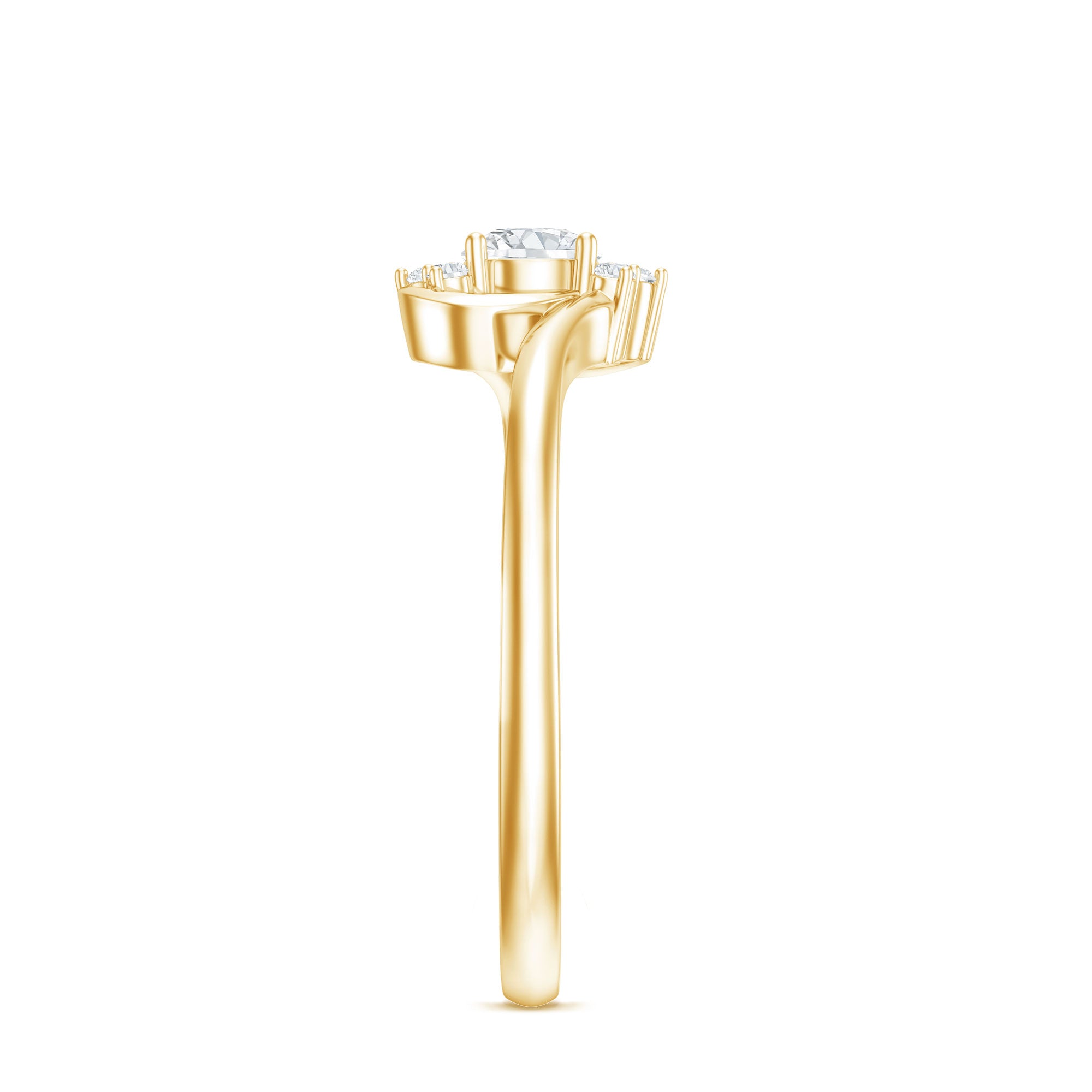 Brilliant Cut Certified Lab Grown Diamond Promise Ring For Her Lab - ( EF-VS ) - Rosec Jewels