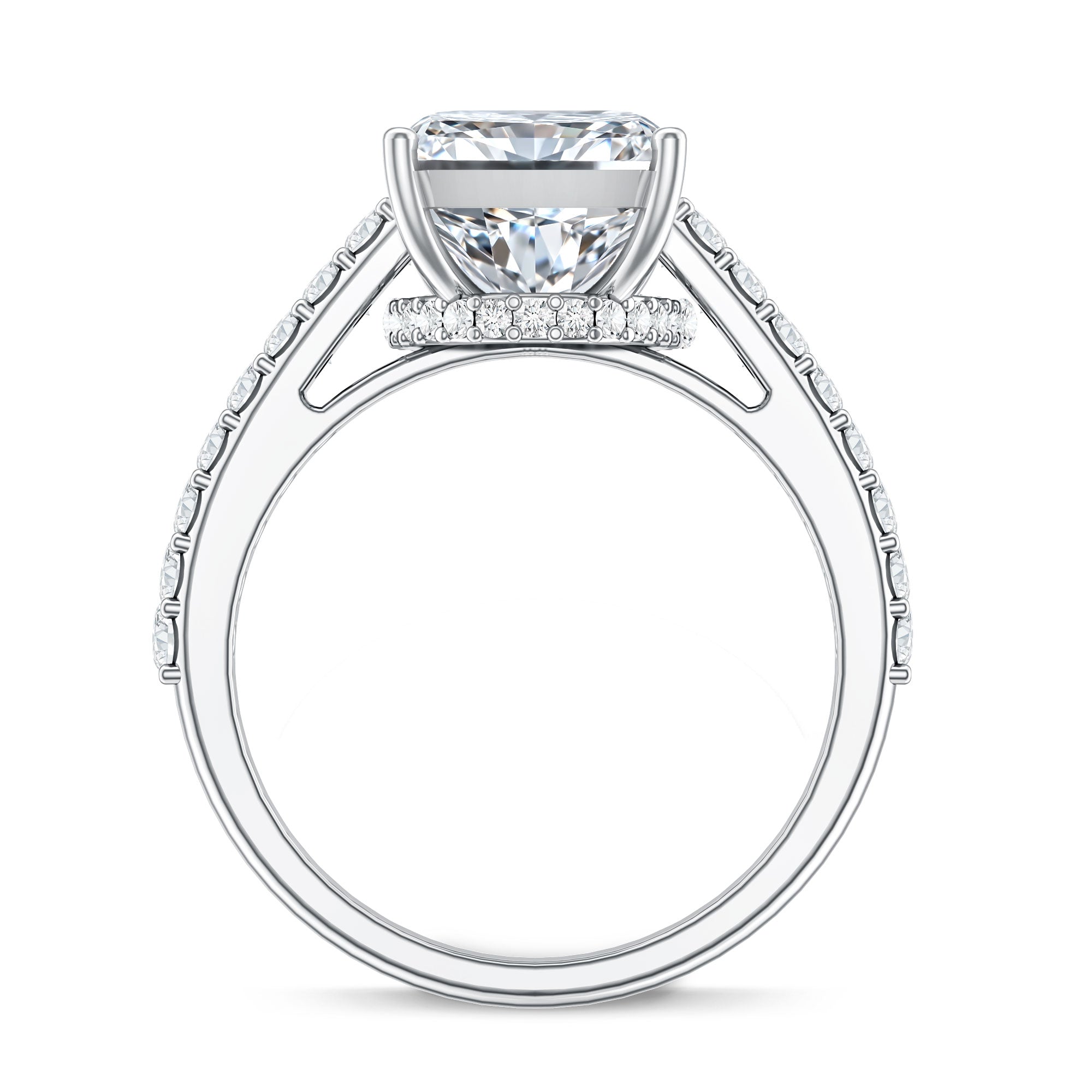 IGI Certified 5 Carat Lab Grown Diamond Solitaire Radiant Cut Engagement Ring Lab - ( E-VS1 ) - Rosec Jewels