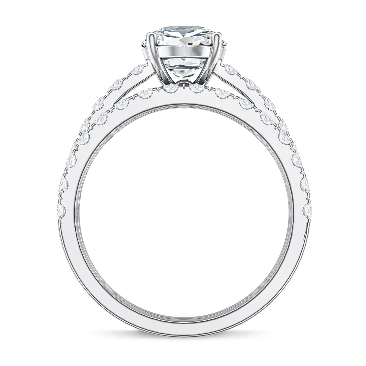 IGI Certified Lab Grown 2 Carat Diamond Pear Shaped Engagement Ring with Wedding Band Lab - ( E-VS1 ) - Rosec Jewels