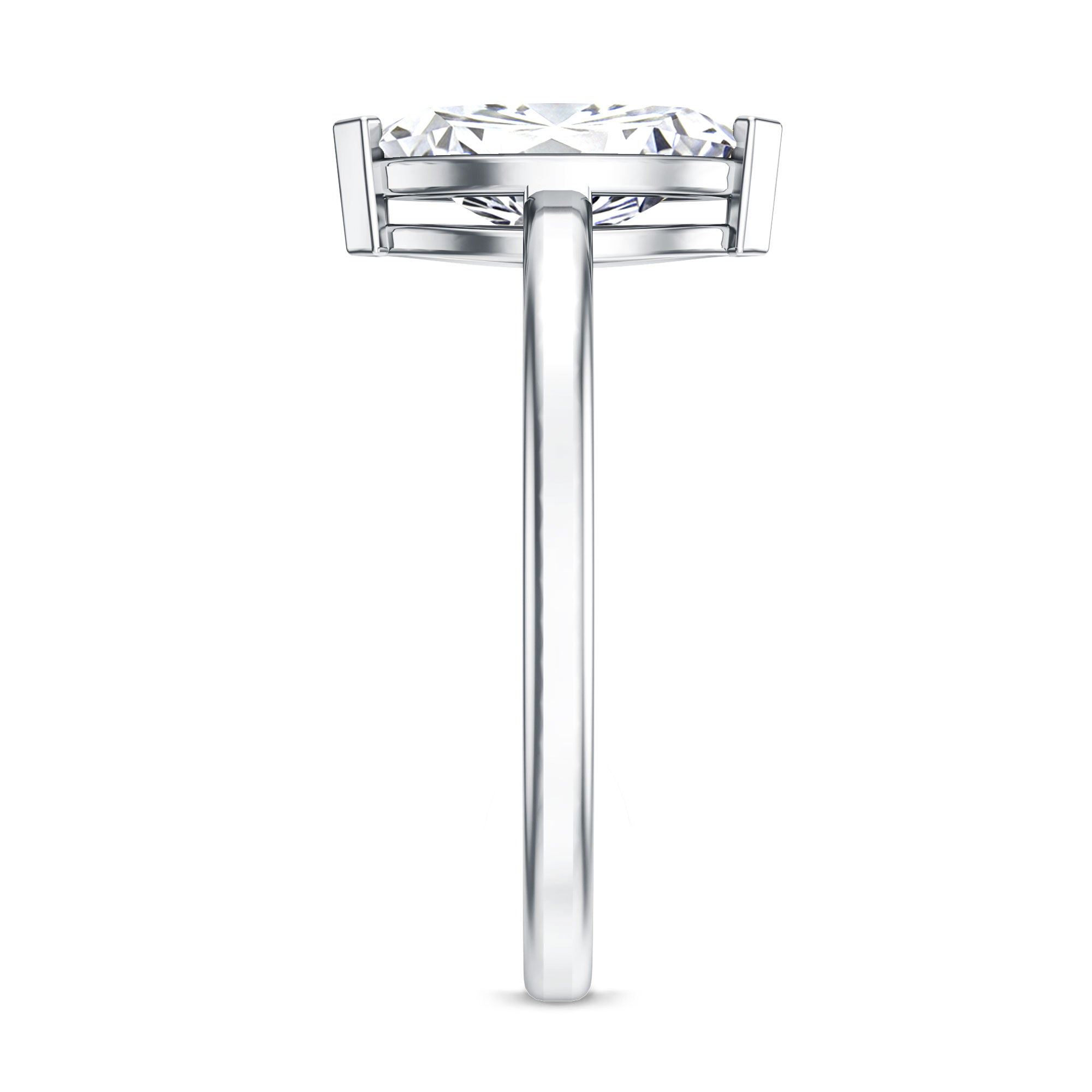 Classic Marquise Cut Lab Grown Diamond 1 Carat Engagement Ring with IGI Certificate Lab - ( E-VS1 ) - Rosec Jewels