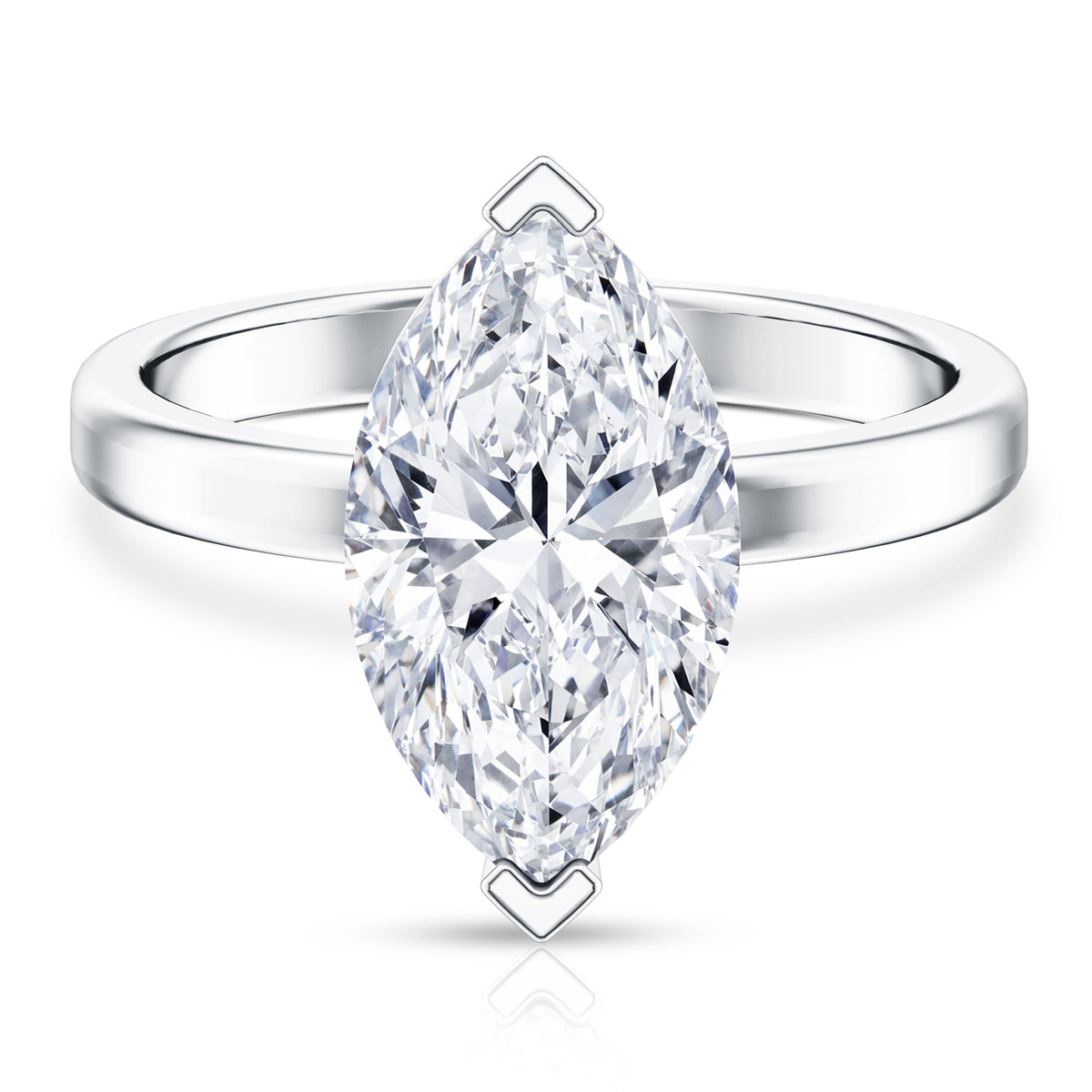 2 Carat Lab Grown Diamond Marquise Engagement Ring with IGI Certificate Lab - ( E-VS1 ) - Rosec Jewels