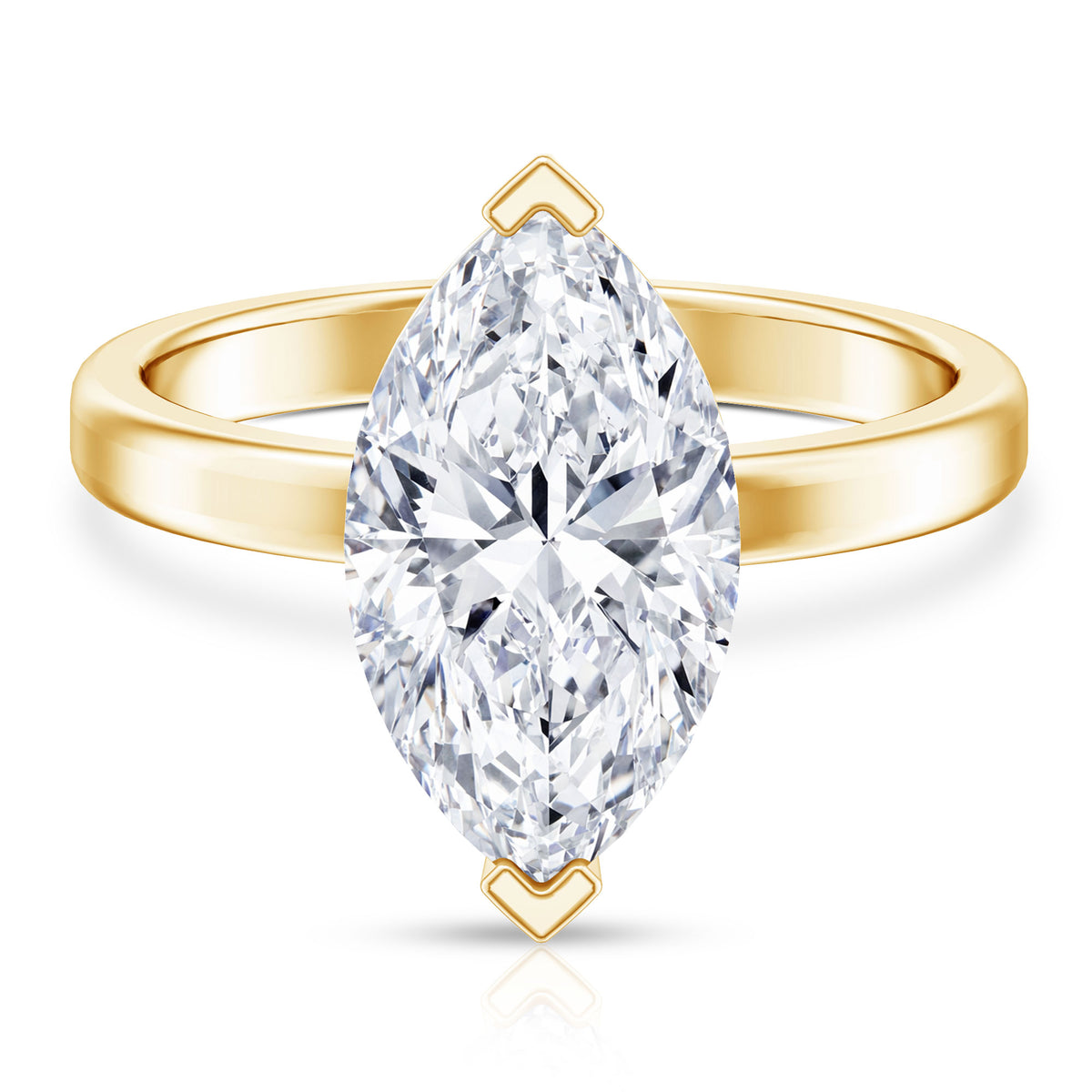 2 Carat Lab Grown Diamond Marquise Engagement Ring with IGI Certificate Lab - ( E-VS1 ) - Rosec Jewels