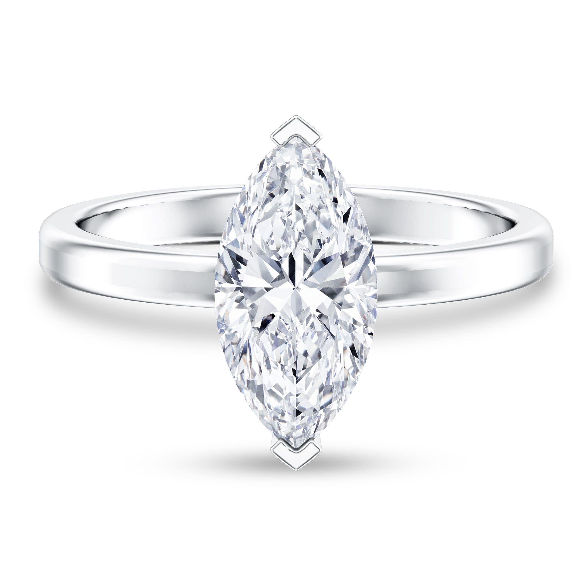 IGI Certified 4 Carat Marquise Lab Grown Diamond Solitaire Engagement Ring Lab - ( E-VS1 ) - Rosec Jewels