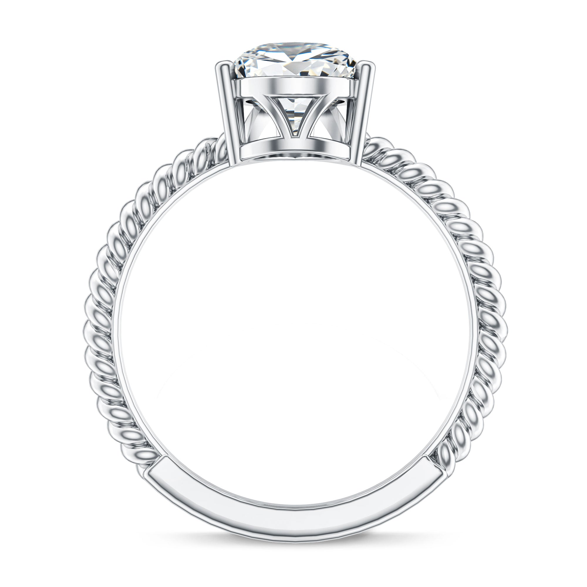 Rosec Jewels-Pear Shaped 2 Carat Lab Grown Diamond Solitaire Engagement Ring IGI Certified