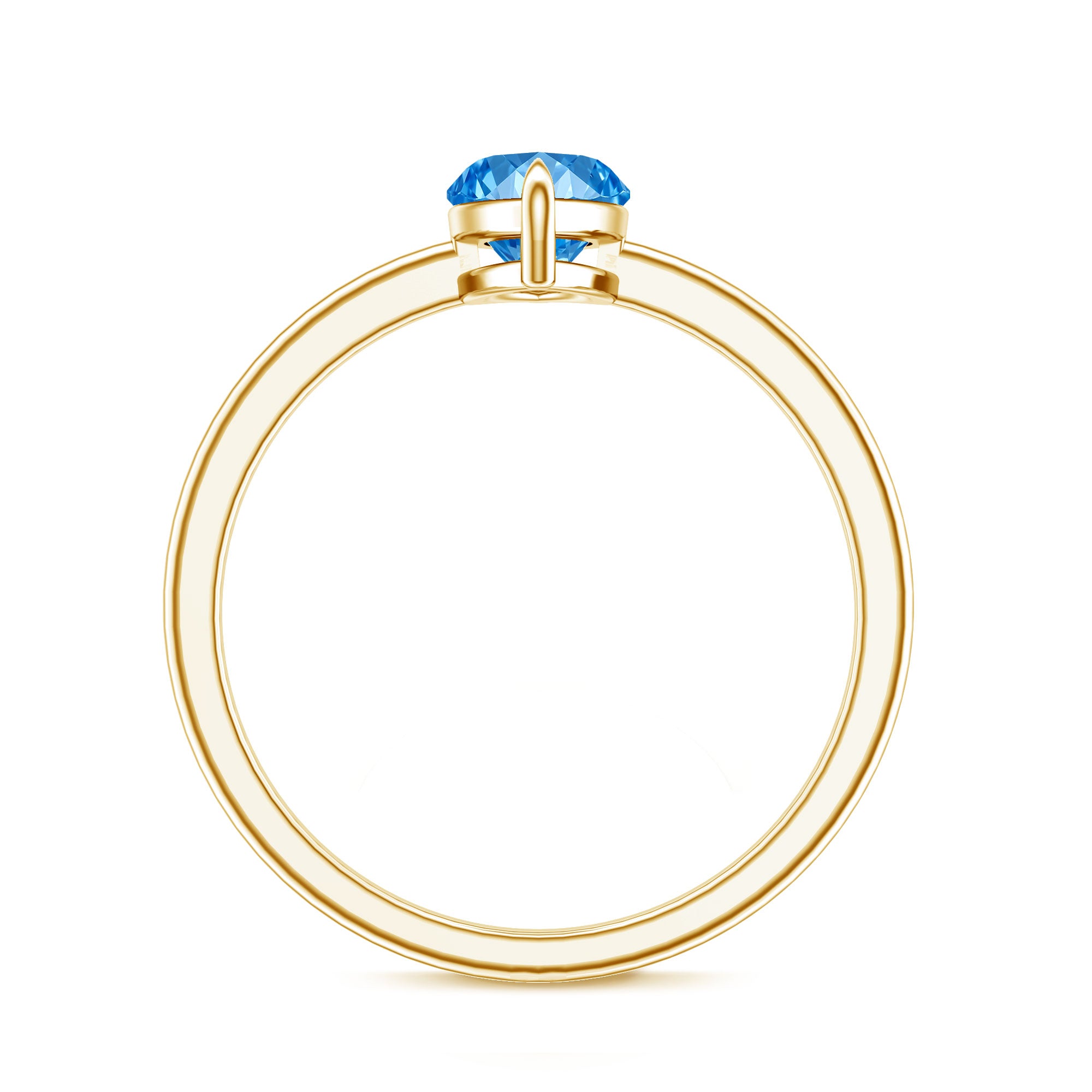 Solitaire 1 Carat Marquise Cut Lab Grown Blue Diamond Engagement Ring with IGI Certificate Vivid Blue - VS1 - Rosec Jewels