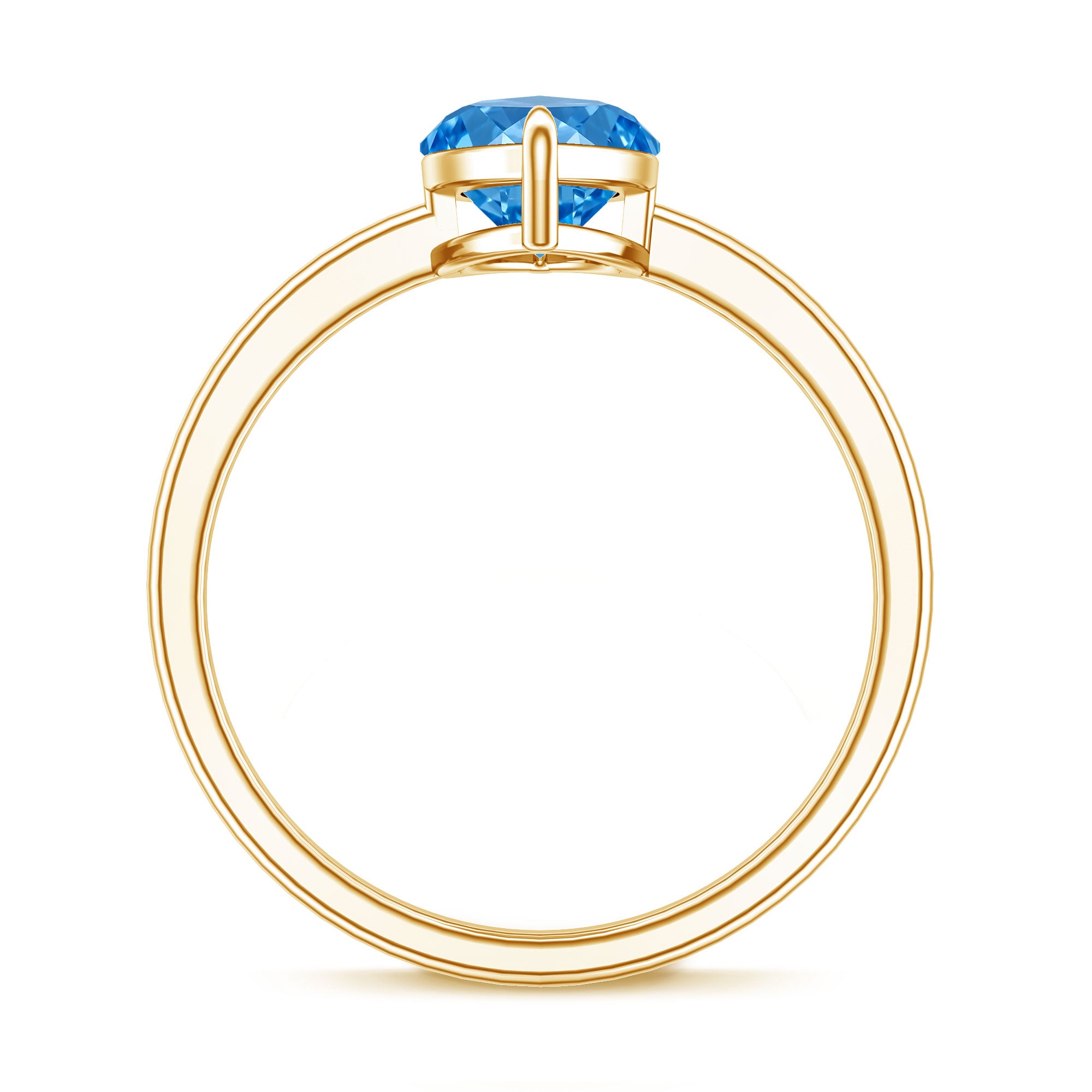 2 Carat Marquise Cut Engagement Ring with IGI Certified Lab Grown Blue Diamond Vivid Blue - VS1 - Rosec Jewels