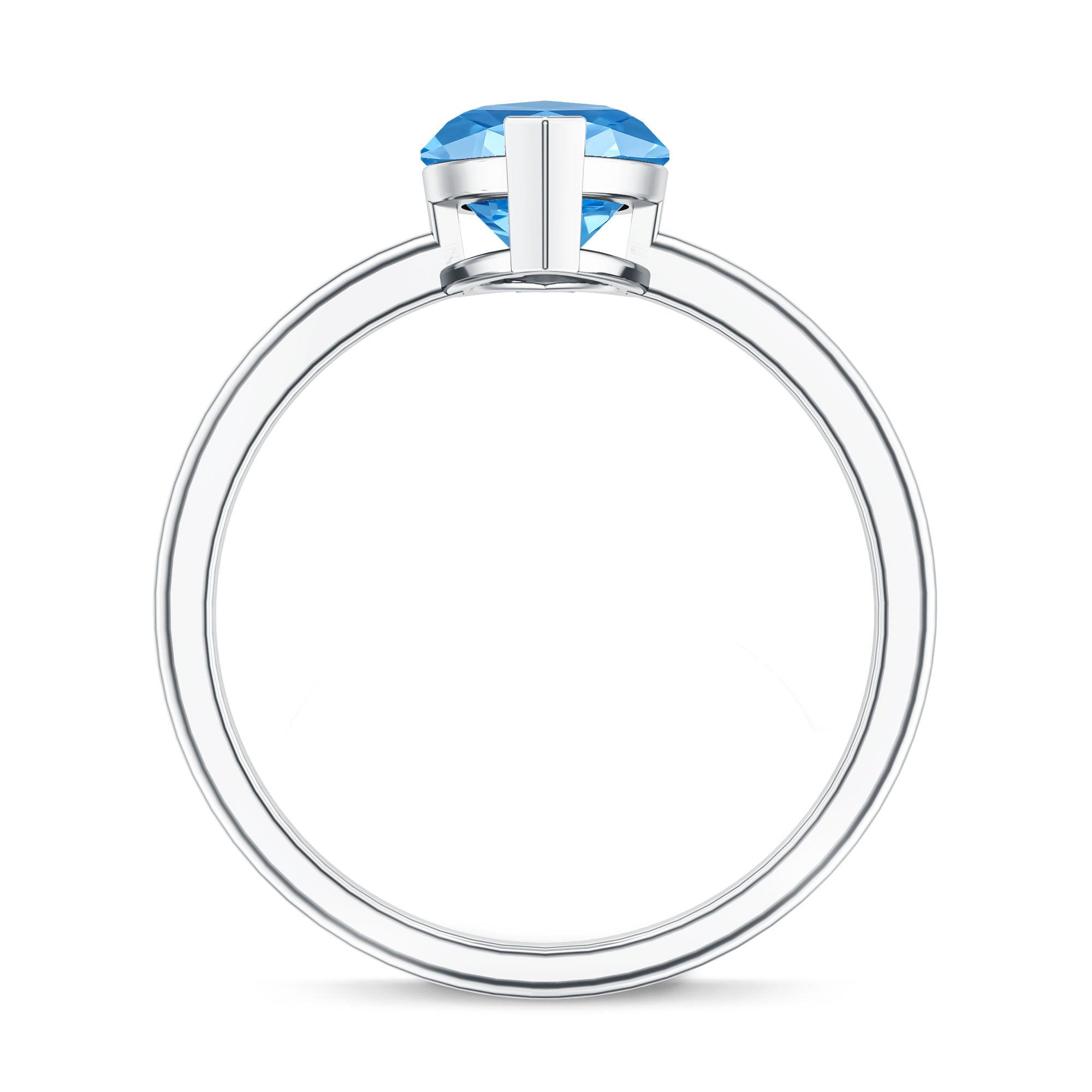 IGI Certified 4 Carat Engagement Ring with Solitaire Marquise Cut Lab Grown Blue Diamond Vivid Blue - VS1 - Rosec Jewels