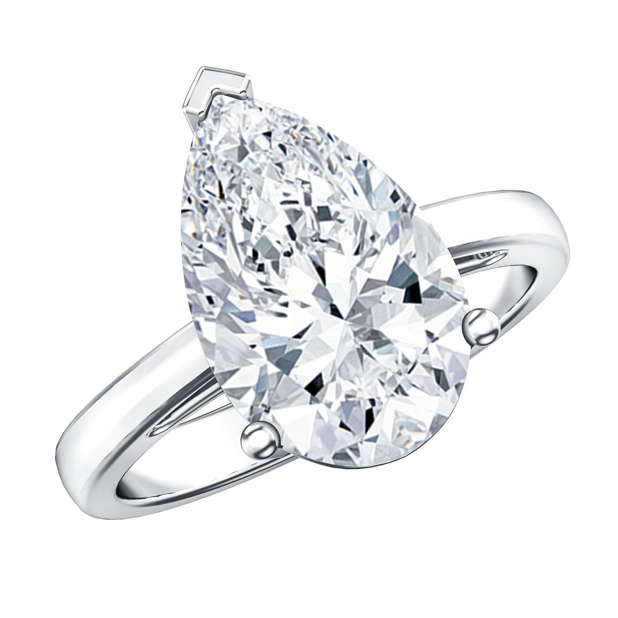 Rosec Jewels-4 Carat IGI Certified Lab Grown Diamond Pear Engagement Ring