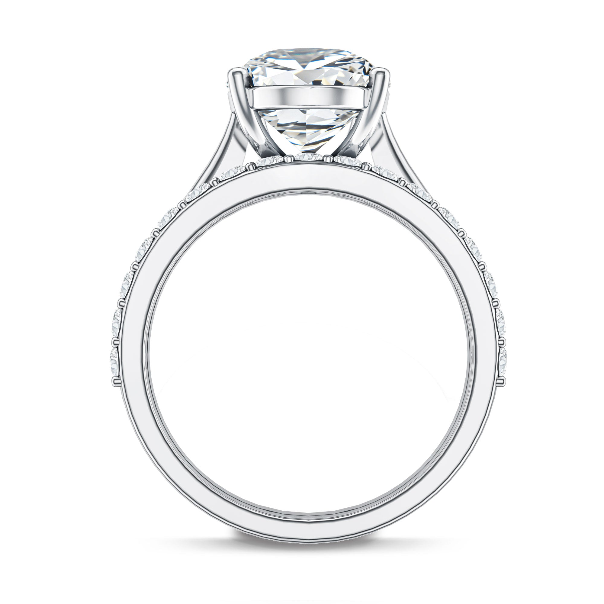 Rosec Jewels-4 Carat Pear Shape Solitaire Wedding Ring Set with IGI Certified Lab Grown Diamond