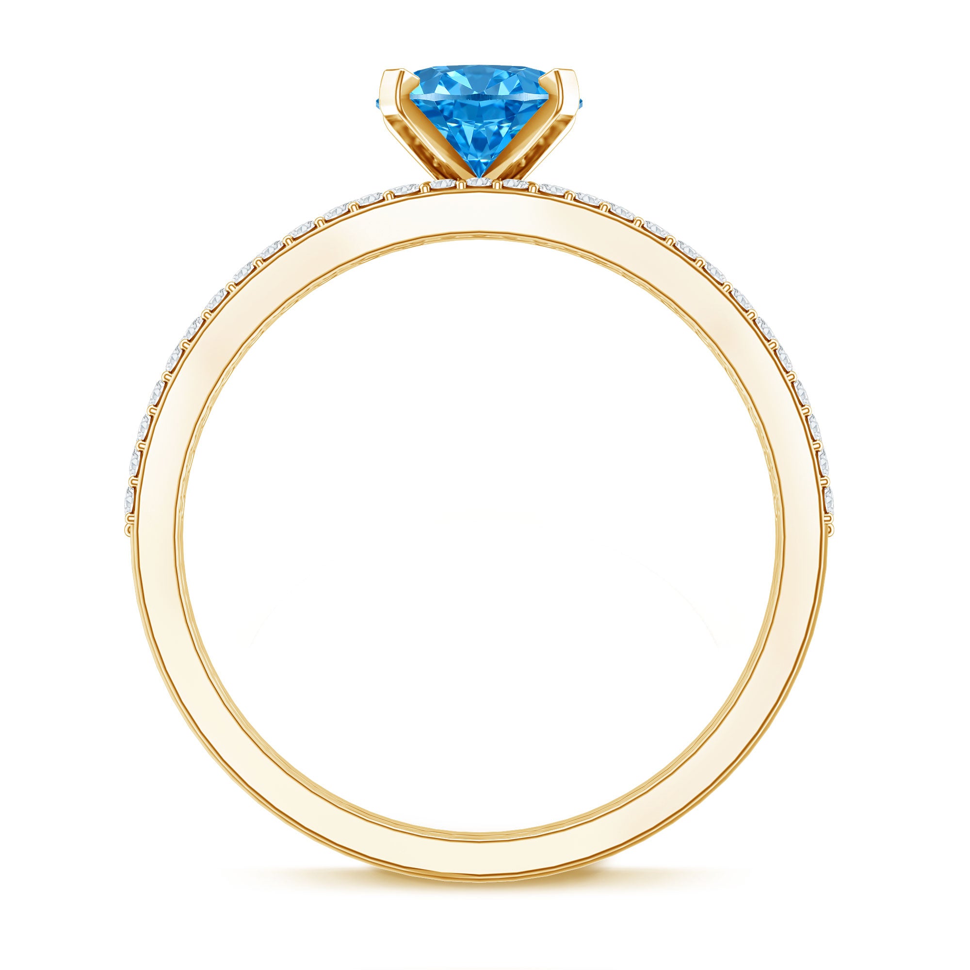 1 Carat Oval Shaped Lab Grown Blue and White Diamond Wedding Ring Set IGI Certified Vivid Blue - VS1 - Rosec Jewels