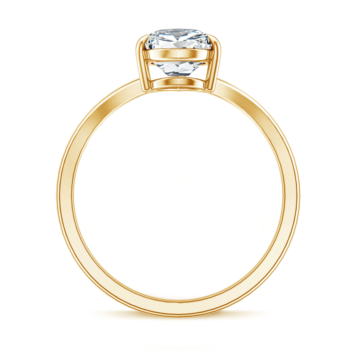 IGI Certified 2 Carat Pear Shape Lab Grown Diamond Chevron Engagement Ring Lab - ( E-VS1 ) - Rosec Jewels