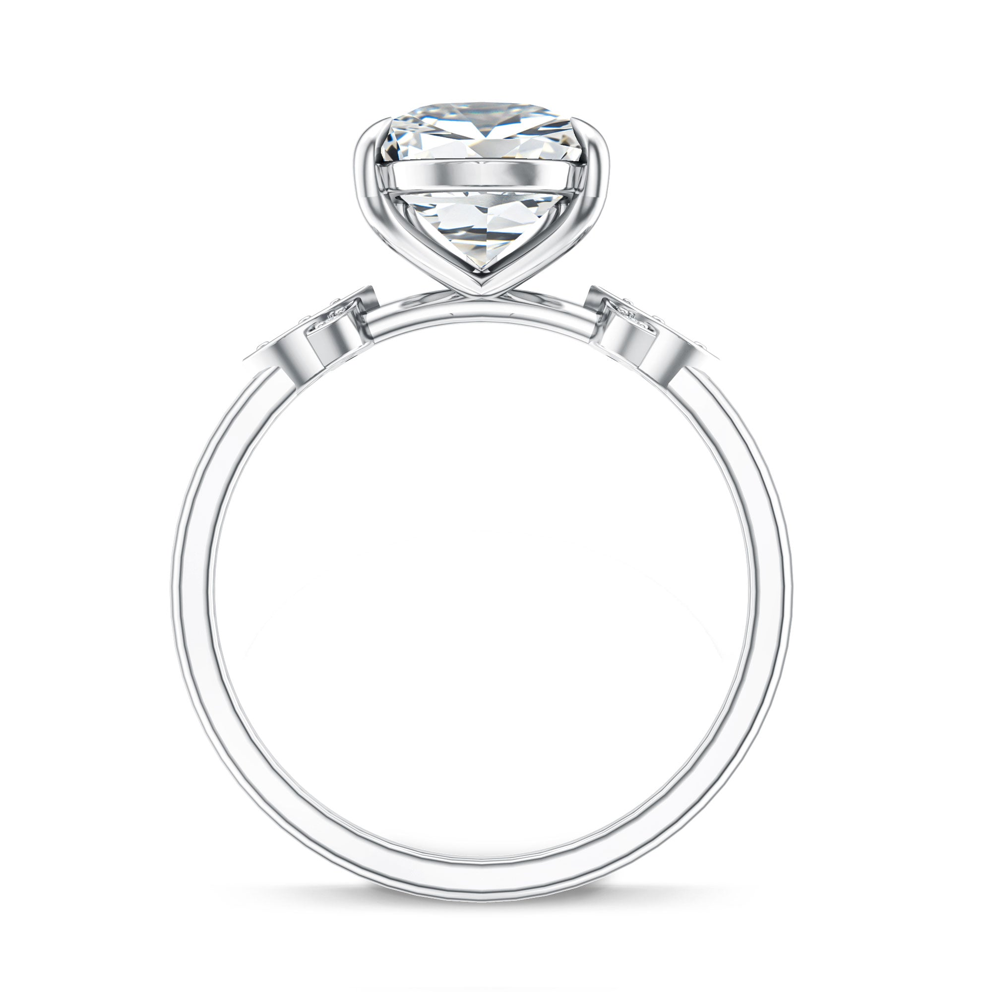 Rosec Jewels-Nature Inspired 3 Carat Lab Grown Diamond Solitaire Engagement Ring IGI Certified