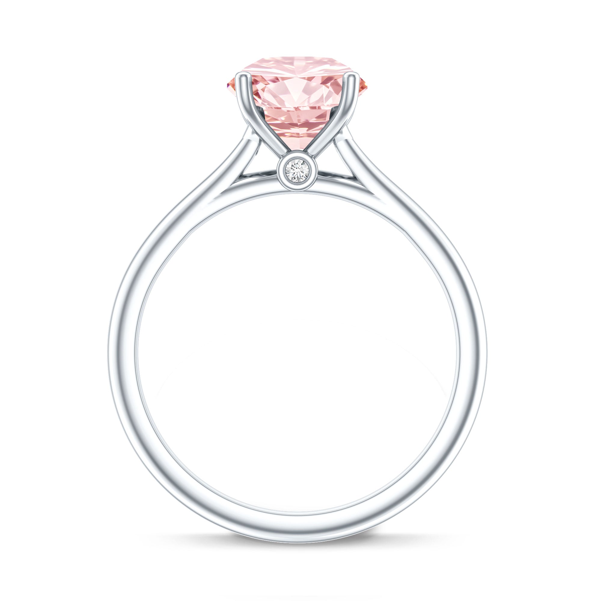 IGI Certified Round Lab Grown Pink Diamond 2 Carat Engagement Ring for Women Fancy Pink - VS1 - Rosec Jewels