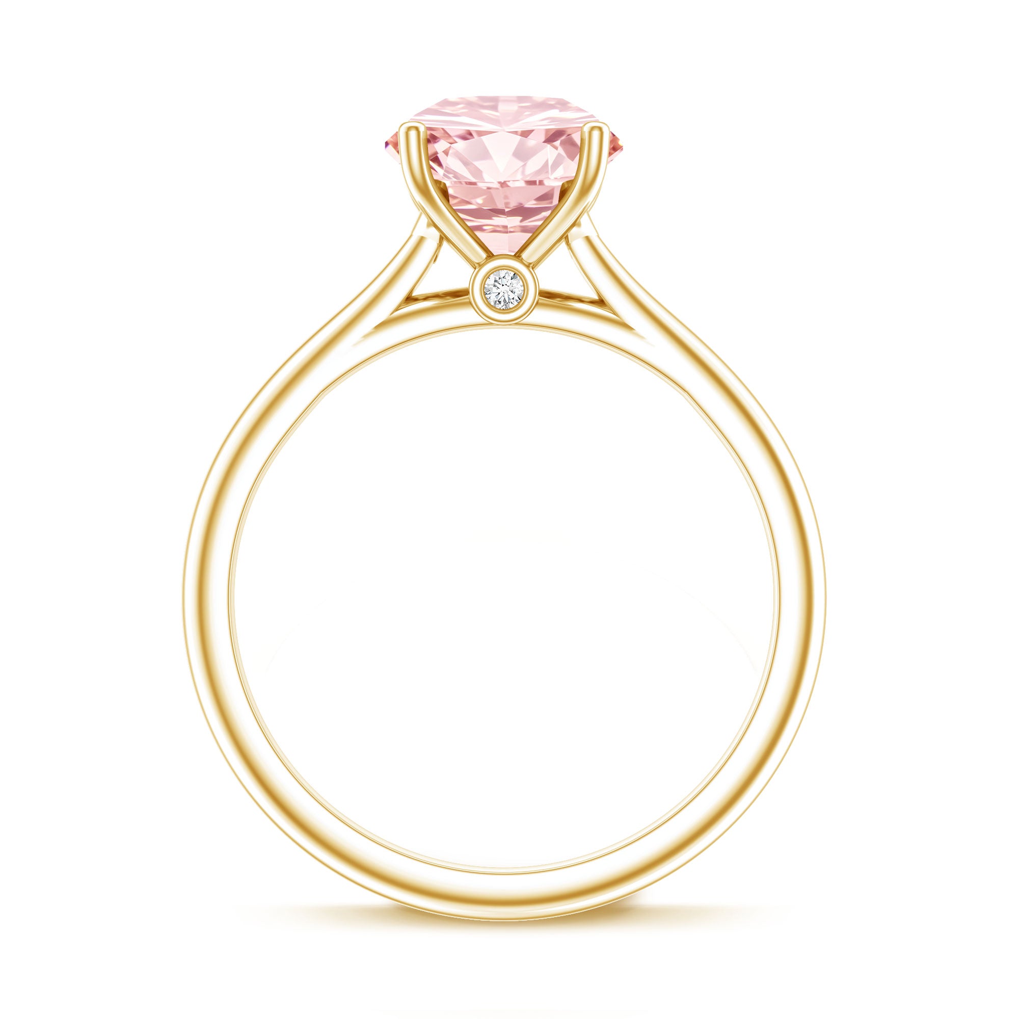 IGI Certified Round Lab Grown Pink Diamond 2 Carat Engagement Ring for Women Fancy Pink - VS1 - Rosec Jewels