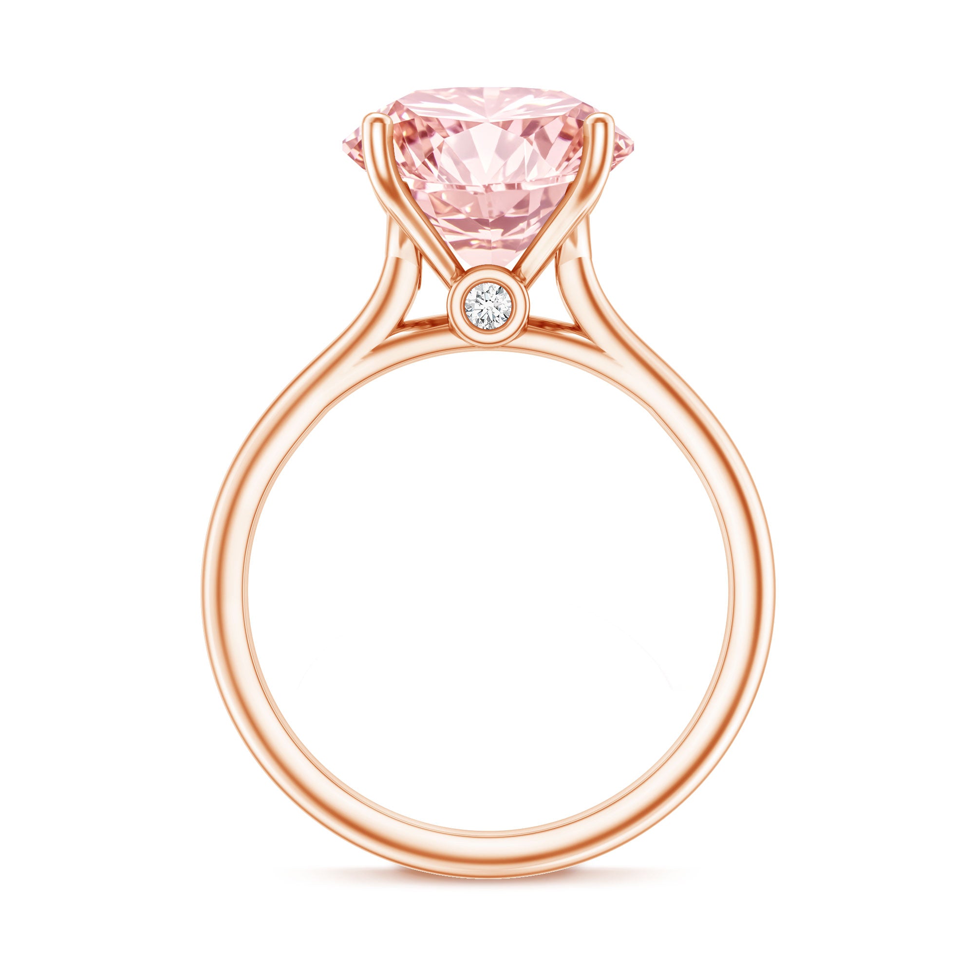 Rosec Jewels-IGI Certified 5 Carat Huge Lab Grown Pink Diamond Solitaire Engagement Ring
