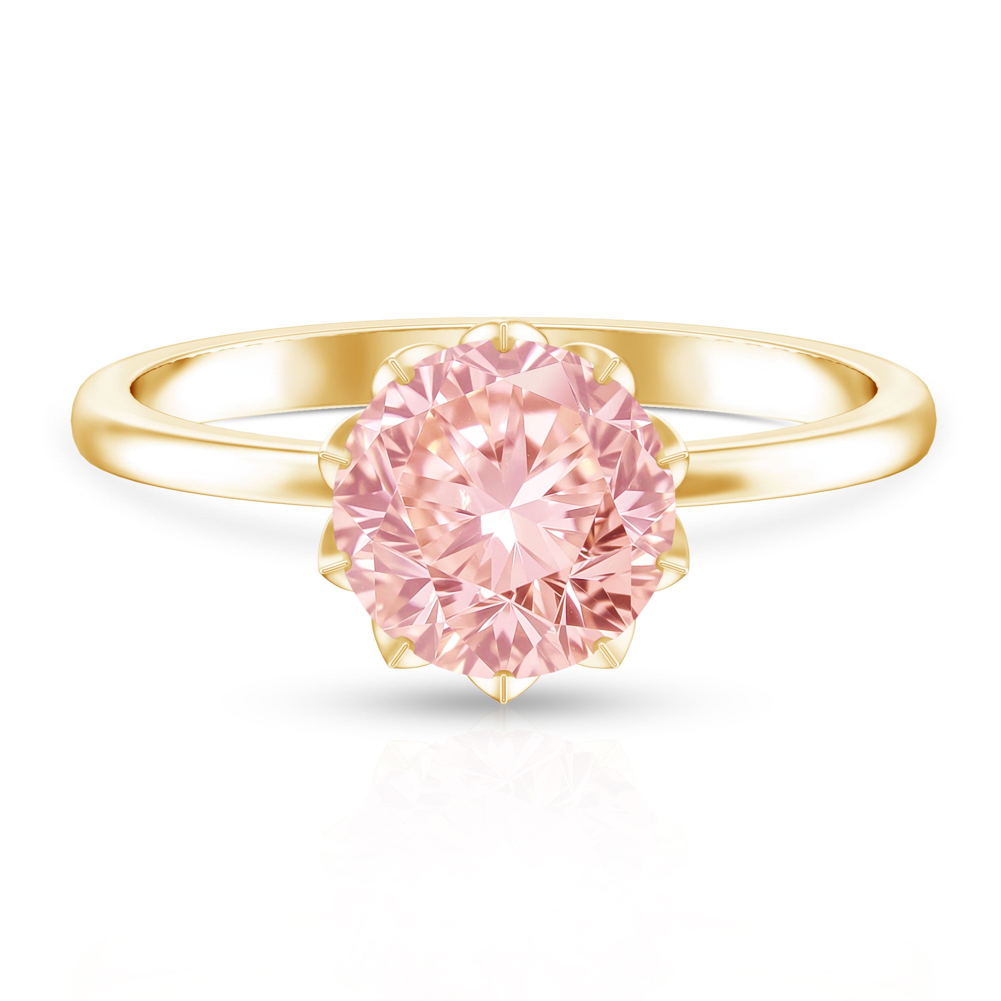 Rosec Jewels-Lab Grown 3 Carat Pink Diamond Solitaire Engagement Ring IGI Certified