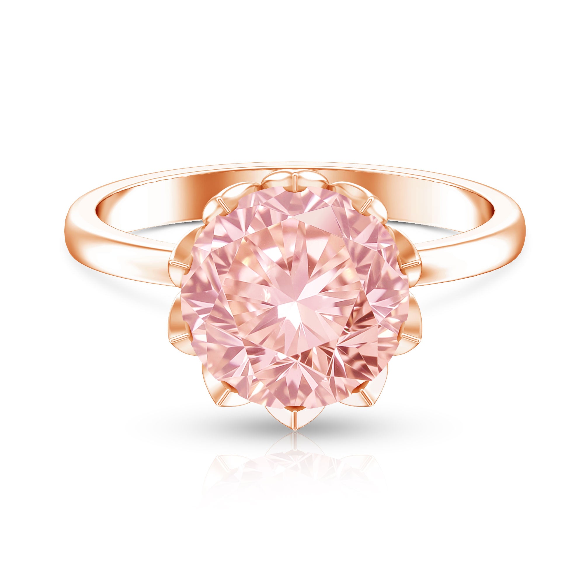Rosec Jewels-IGI Certified 4 Carat Lab Grown Pink Diamond Ring For Engagement