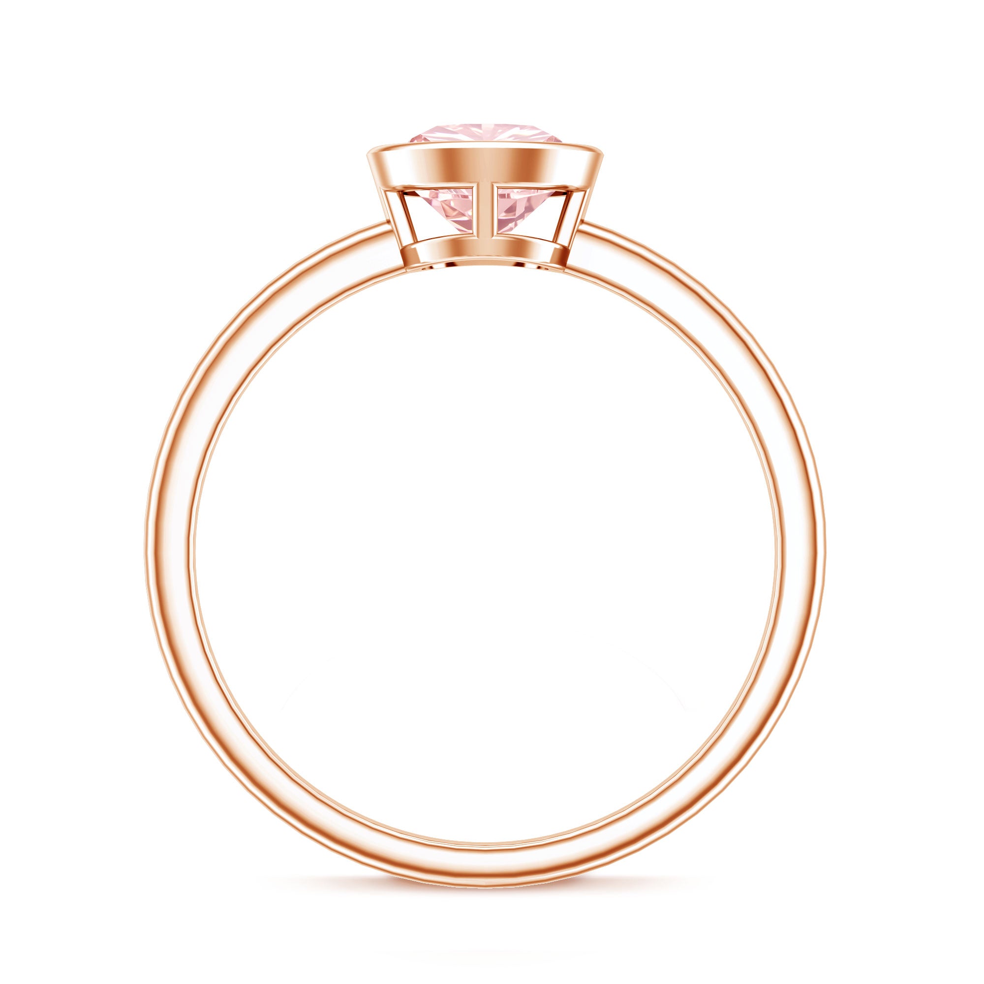 1 Carat Round Lab Grown Pink Diamond Solitaire Engagement Ring IGI Certified Fancy Pink - VS1 - Rosec Jewels