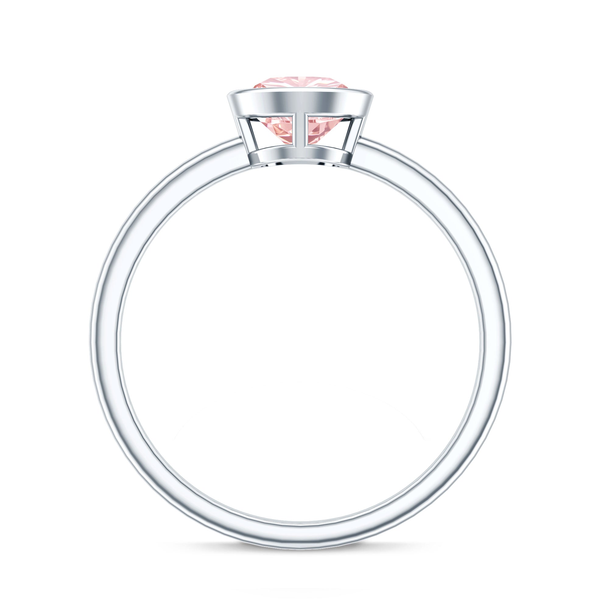 1 Carat Round Lab Grown Pink Diamond Solitaire Engagement Ring IGI Certified Fancy Pink - VS1 - Rosec Jewels