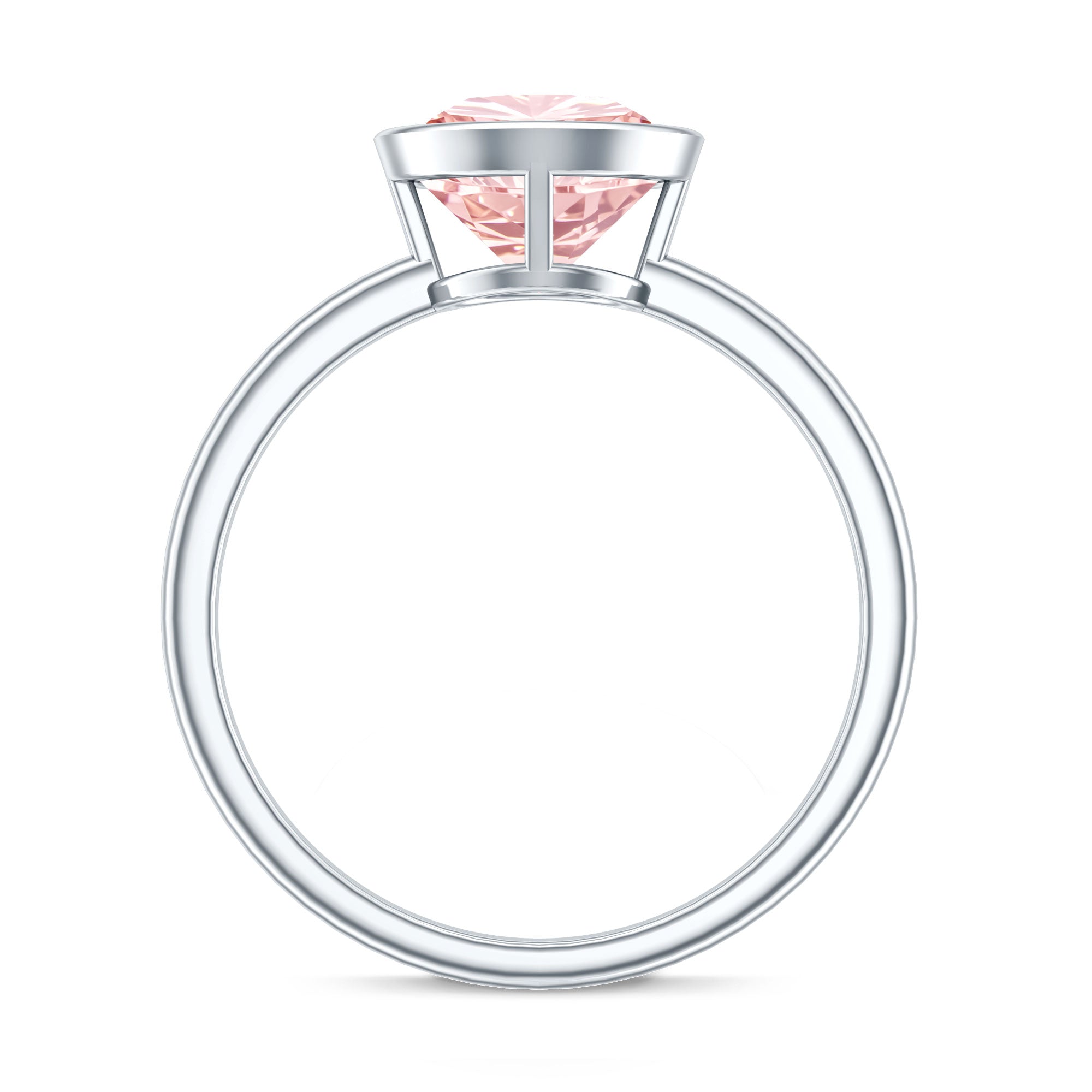 Solitaire 2 Carat Round Lab Grown Pink Diamond Engagement Ring IGI Certified Fancy Pink - VS1 - Rosec Jewels