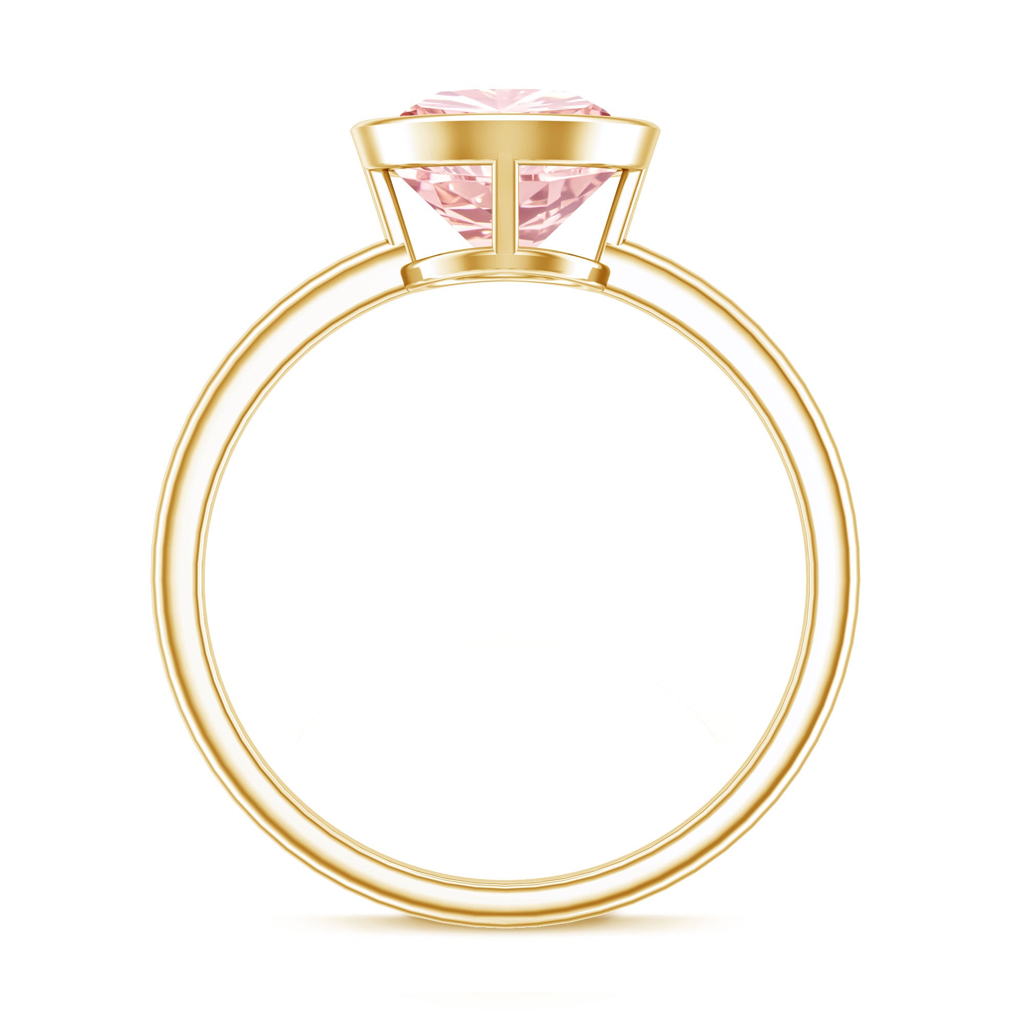 Solitaire 2 Carat Round Lab Grown Pink Diamond Engagement Ring IGI Certified Fancy Pink - VS1 - Rosec Jewels