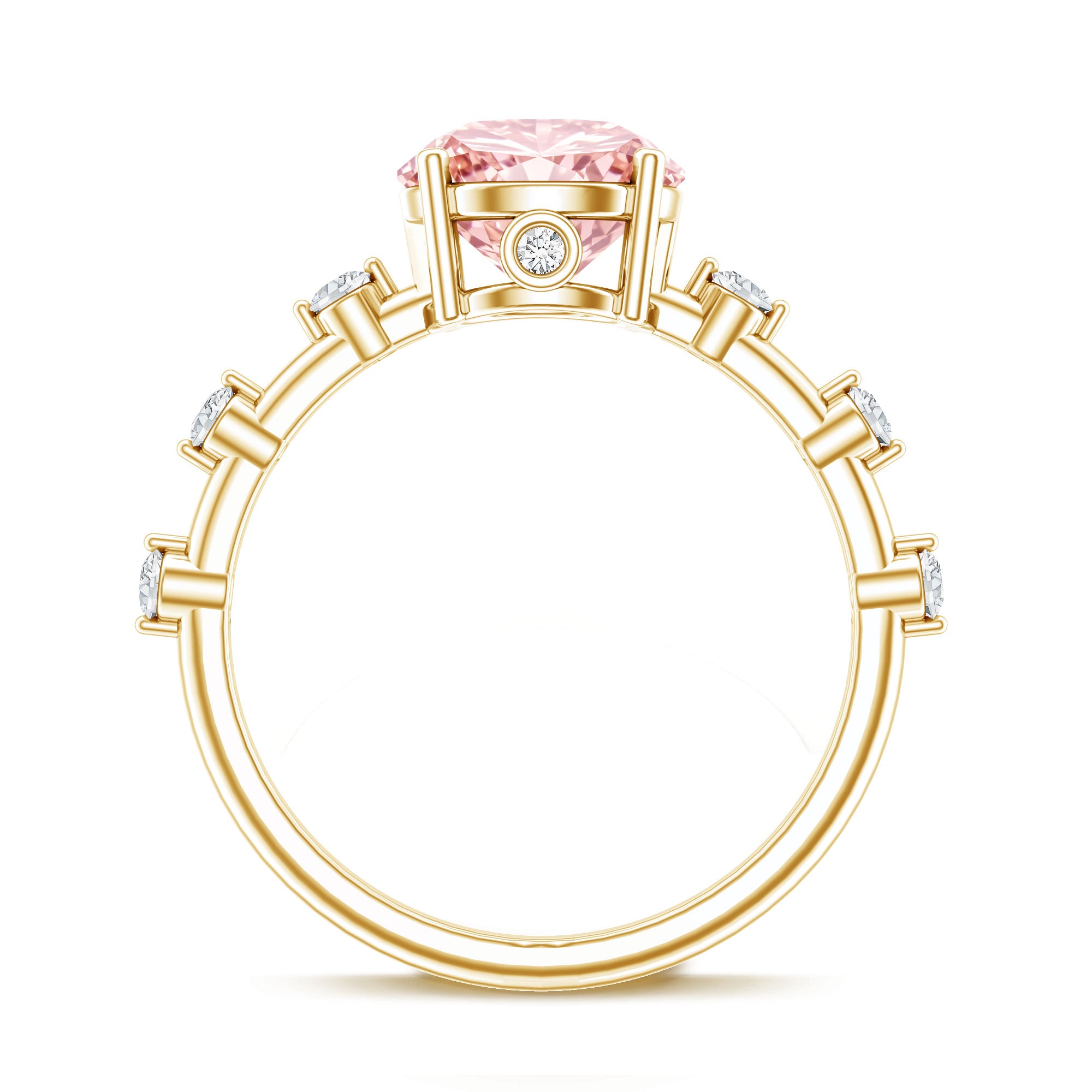 Rosec Jewels-IGI Certified 2 Carat Lab Created Pink Diamond Solitaire Engagement Ring for Women