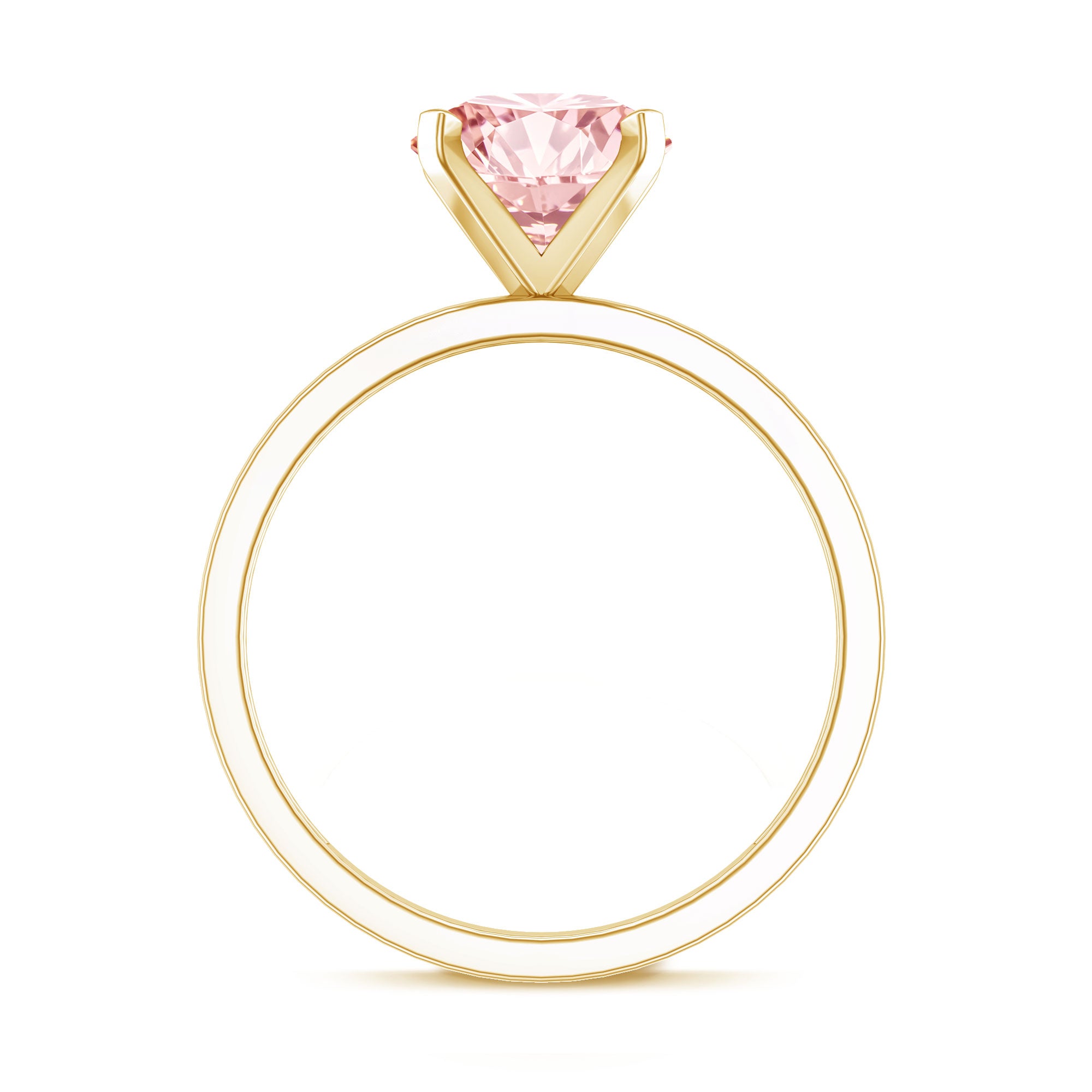 Rosec Jewels-Solitaire Round Lab Pink Diamond 2 Carat Engagement Ring IGI Certified